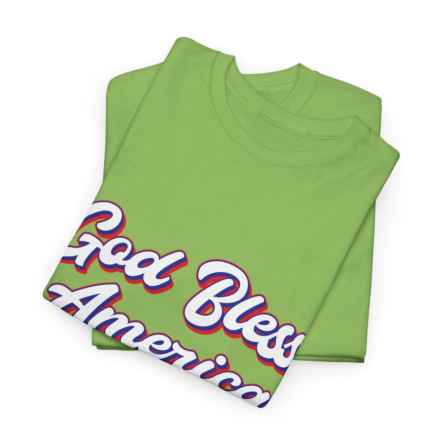 God Bless America Unisex Heavy Cotton Tee | Patriotic Shirt, American Pride Apparel, 4th of July Outfit, Gift for Veterans, Summer - 13655