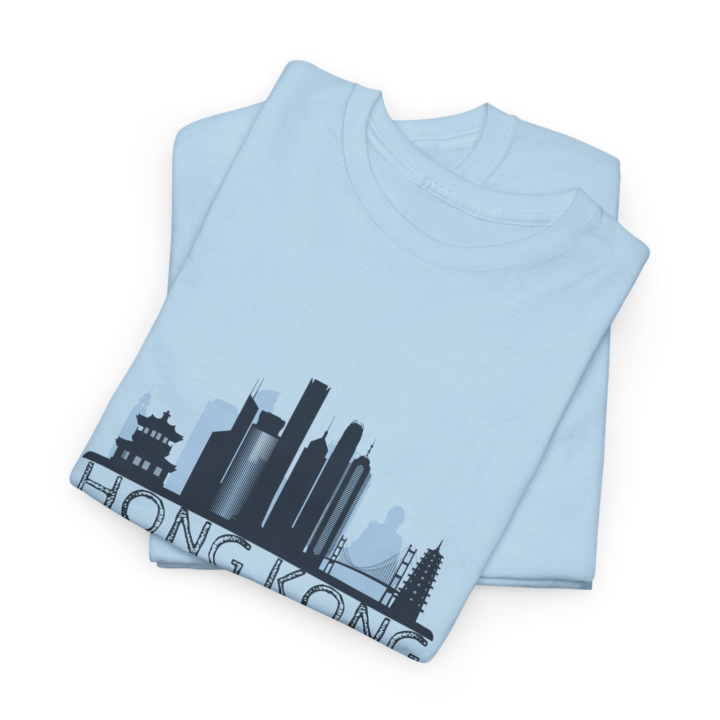 Hong Kong Unisex Heavy Cotton Tee | Casual Travel Shirt - 12042