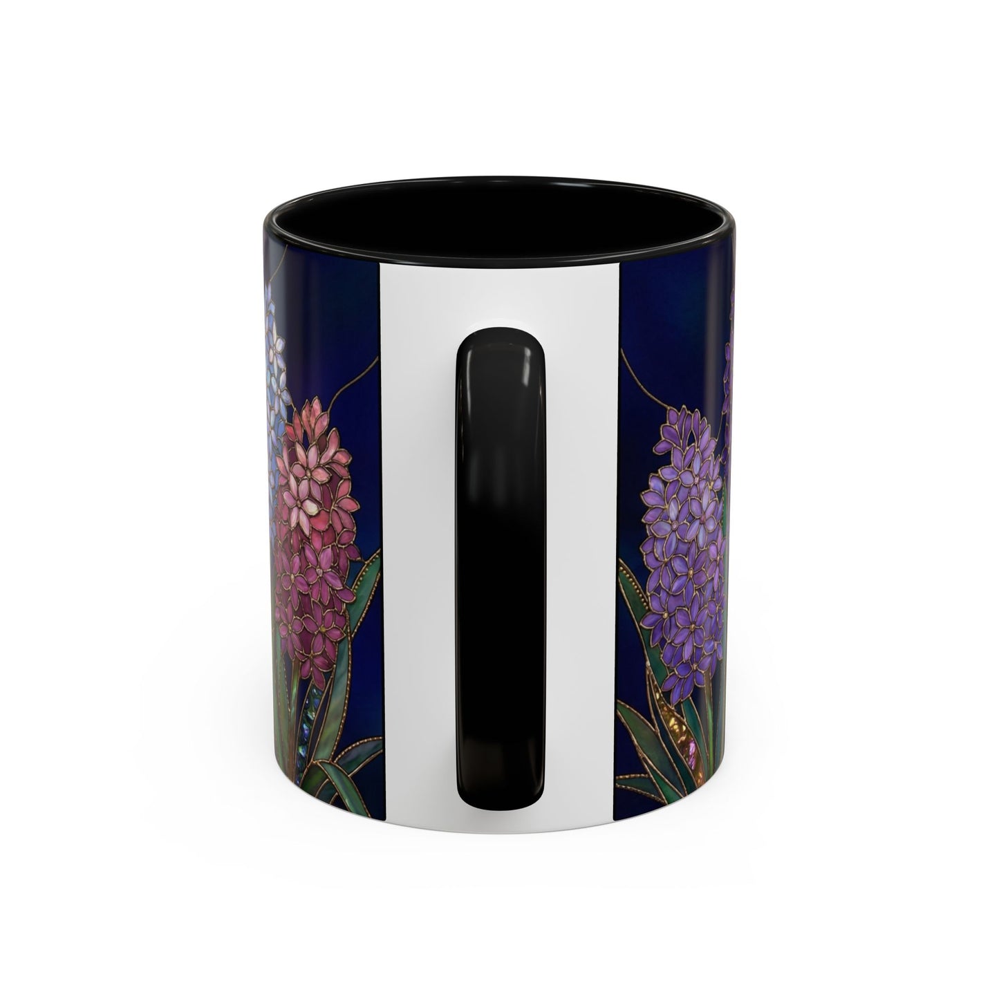 Hyacinth Floral Coffee Mug — Stained Glass Design (11/15 oz) - 14570