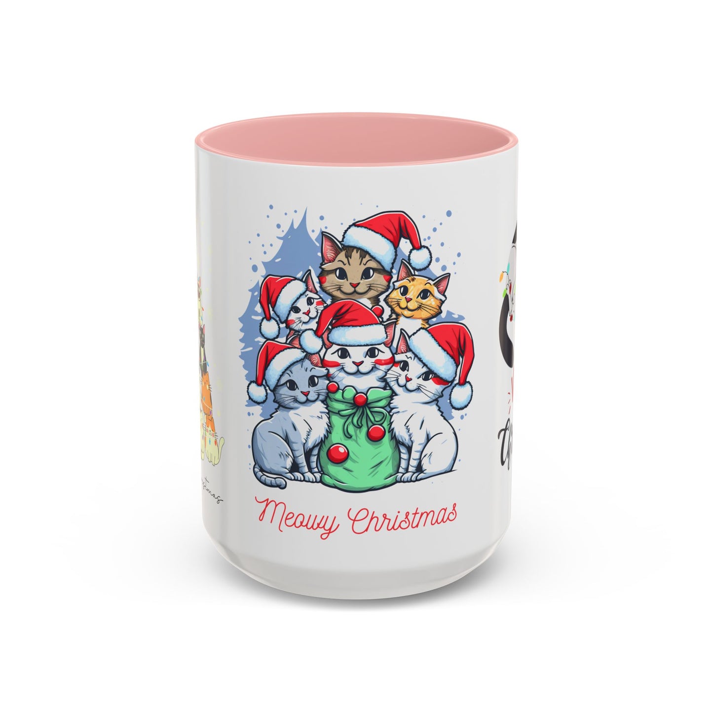 Meowy Christmas - Accent Coffee Mug (11, 15oz)