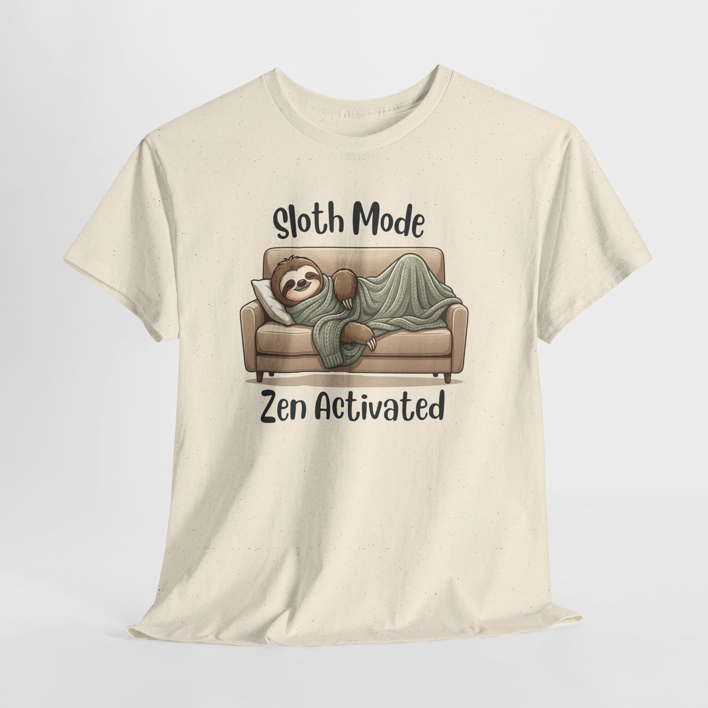 Funny Sloth T-Shirt – “Sloth Mode, Zen Activated” Cute Relaxing Tee - 14844