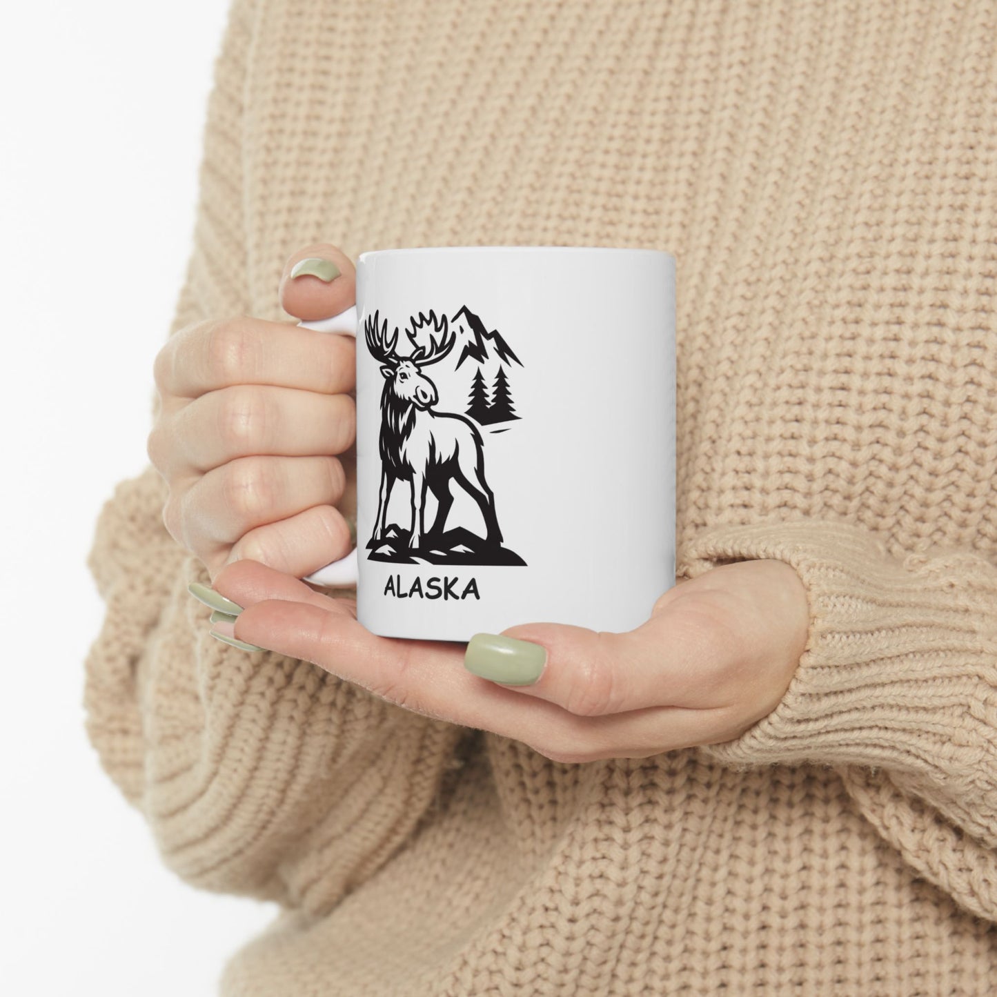 "Alaska: Come for the wildlife, stay for the cold weather." Ceramic Mug - 12999