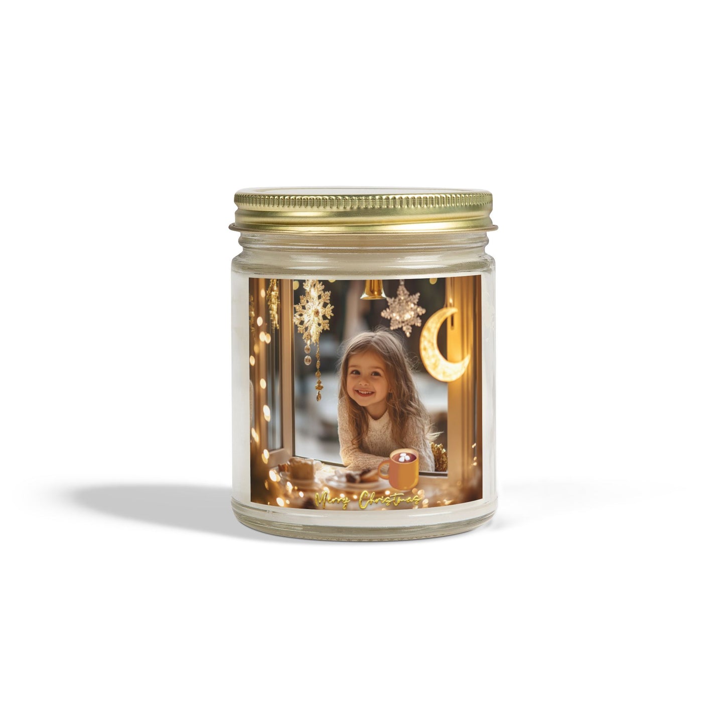 Little Girl, Merry Christmas - Scented Candles, Coconut Apricot Wax (4oz, 9oz) - 10388