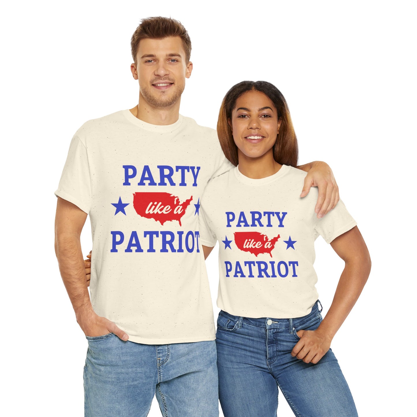 Patriotic Party Tee - Celebrate Independence, Fun Gatherings, BBQs, Gift for Patriots, Unisex Heavy Cotton T-shirt - 13732