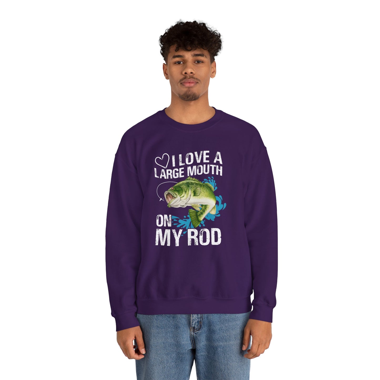 I Love A Large Mouth On My Rod - Unisex Heavy Blend™ Crewneck Sweatshirt - 12327