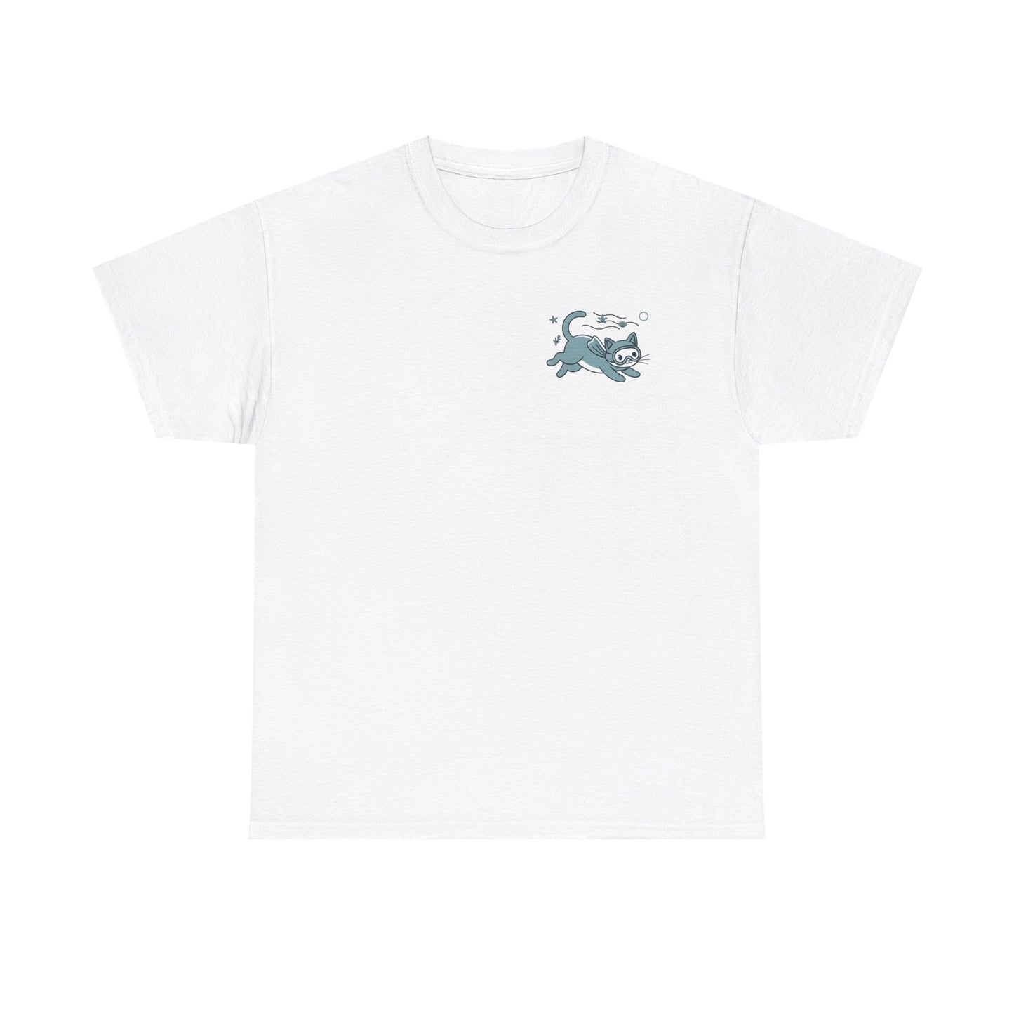Sea Cats T-Shirt — Cute Underwater Cat Graphic Tee, Ocean Cat Lover Gift - 14869