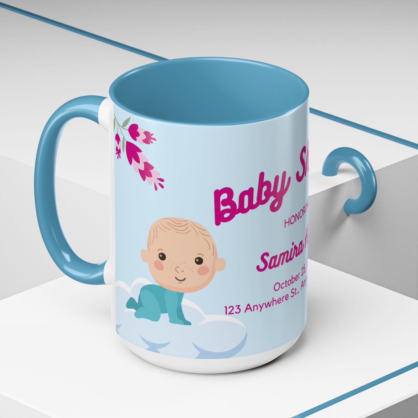 Baby Shower, Detail Customizable - Accent Coffee Mug (11, 15oz) - 11075