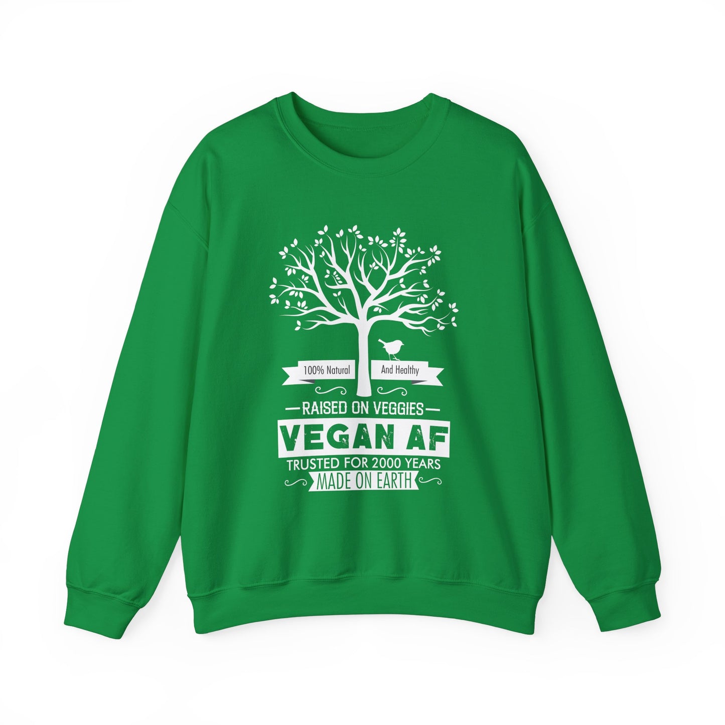 100% Natural & Healthy, Raised by Veggies - Unisex Heavy Blend™ Crewneck Sweatshirt