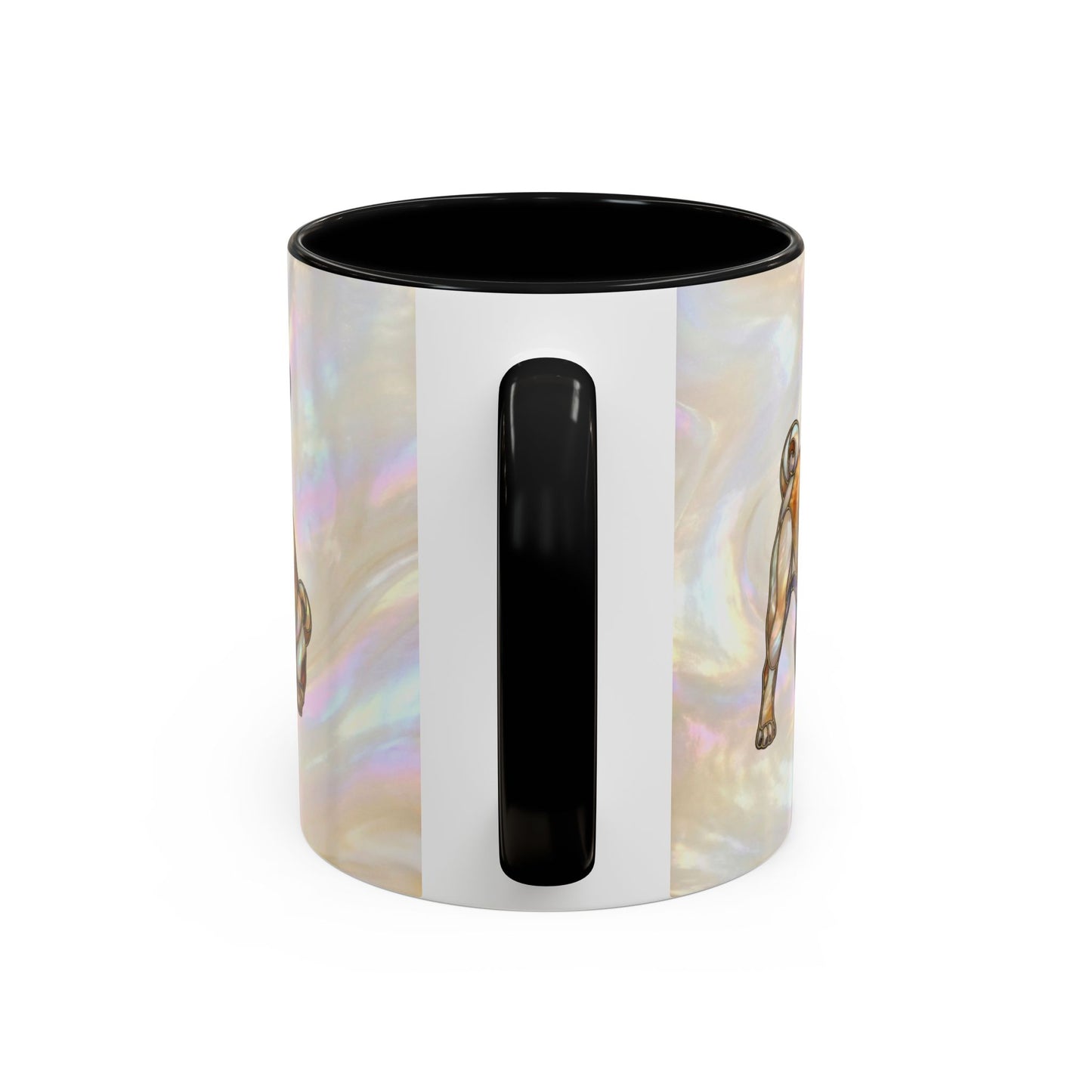 Personalized Pug Accent Coffee Mug –  Stained Glass Design (11/15oz) - 14547