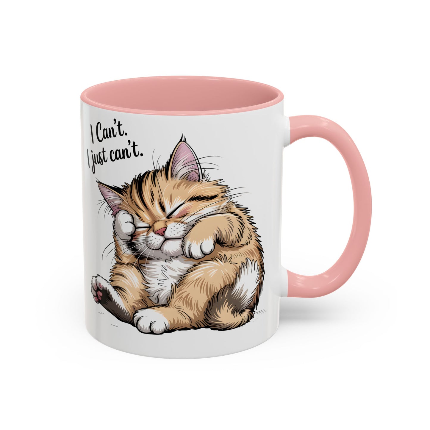 I Can’t, I Just Can’t – Cute Lazy Cat Mug, Funny Coffee Gift for Cat Lovers (11oz / 15oz) - 14787