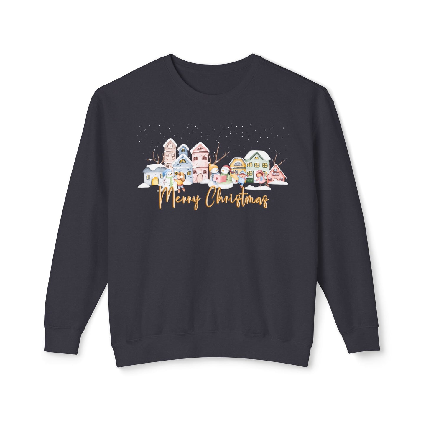 Christmas Day In Street - Unisex Lightweight Crewneck Sweatshirt - 10138