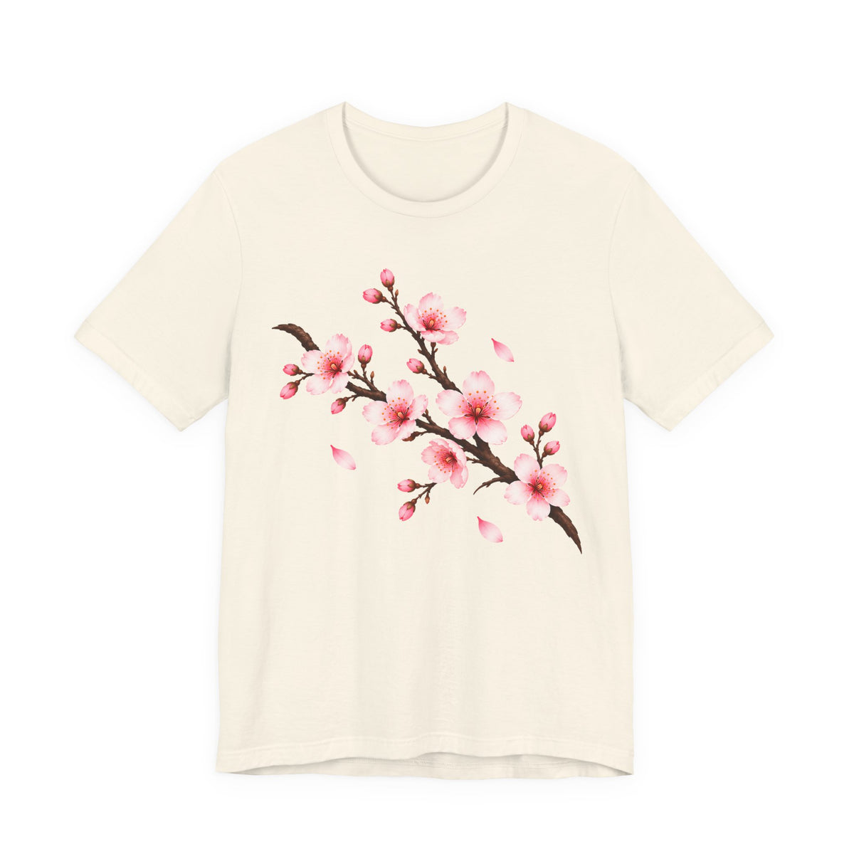 Cherry Blossom T-Shirt, Pink Sakura Branch Floral Tee - 14994
