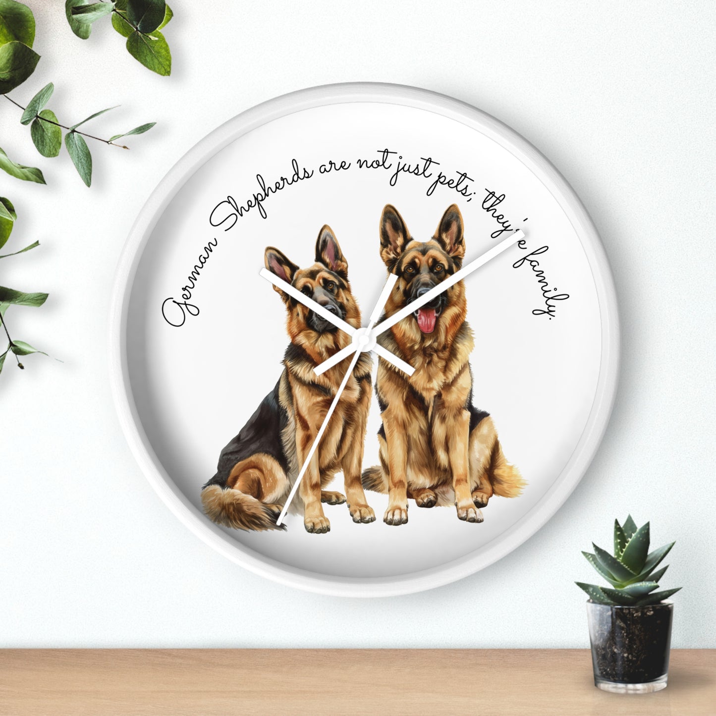 German Shepherds are Not Just Pets; They're Family - Wall Clock - 10498