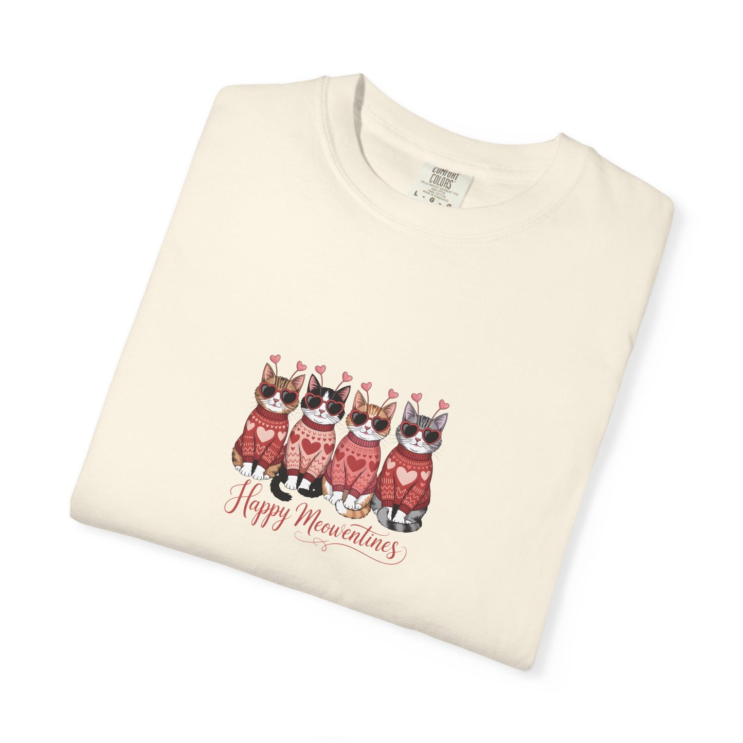 Happy Meowentine’s Cat T-Shirt – Valentine Gift for Cat Lovers - 14742