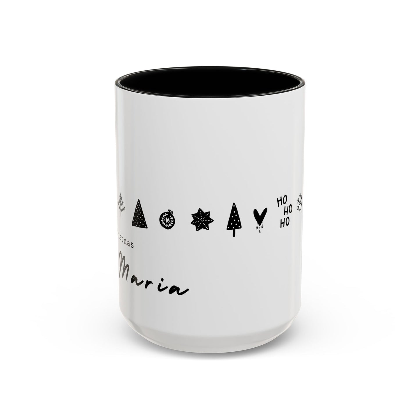 Hohoho, Merry Christmas, Maria, Name Customizable - Accent Coffee Mug (11, 15oz) - 11117