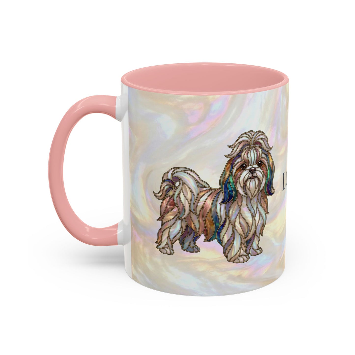 Shih Tzu Accent Coffee Mug – Stained Glass Design 11/15oz - 14647