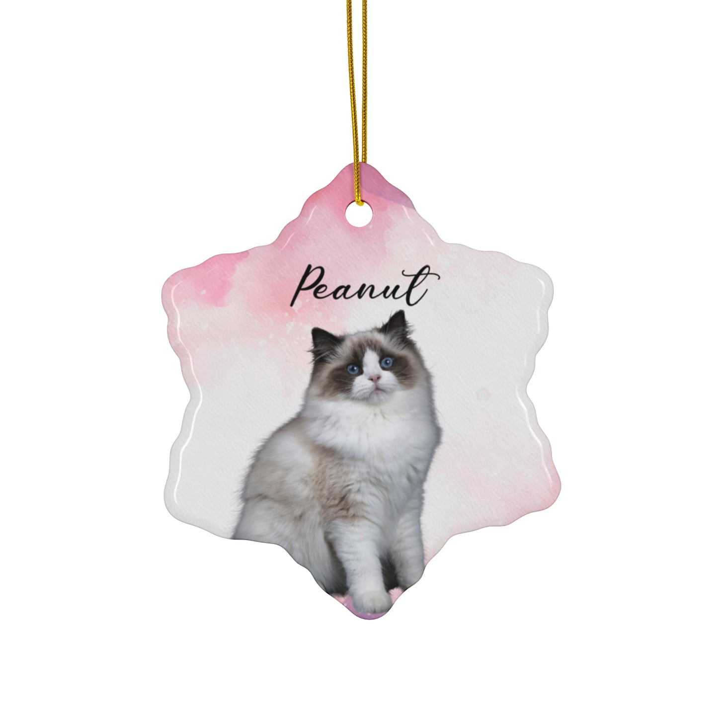 Your Cat, Customizable - Ceramic Ornament, 4 Shapes - 10038