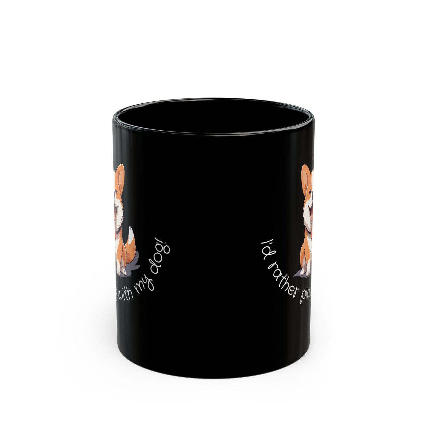 Corgi Lover's Black Mug - Perfect Gift for Dog Owners, Pet Lovers, Coffee Lovers, Corgi Gifts, Funny Dog Mug - 14079