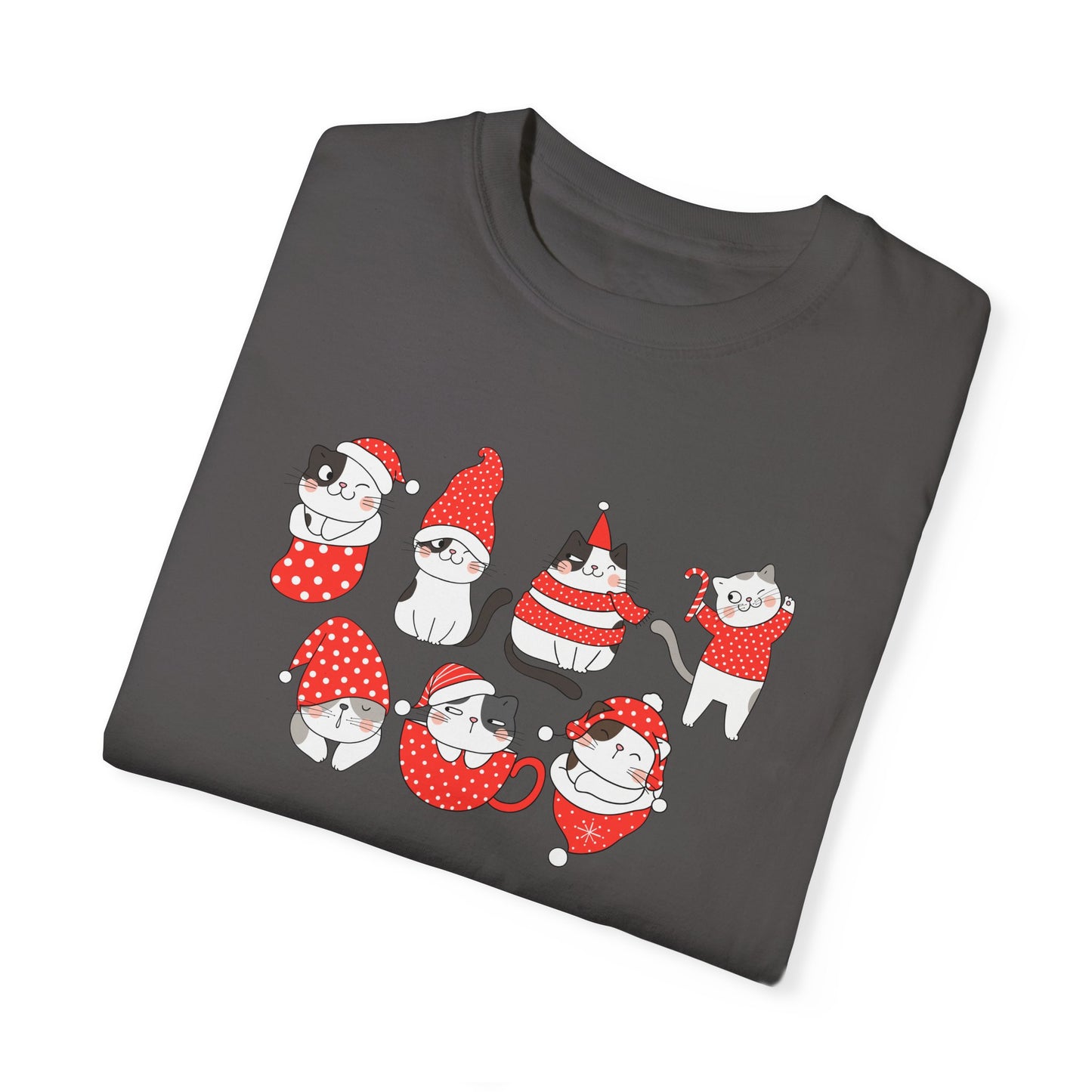 Christmas Cats - Unisex Garment-Dyed T-shirt - 10077