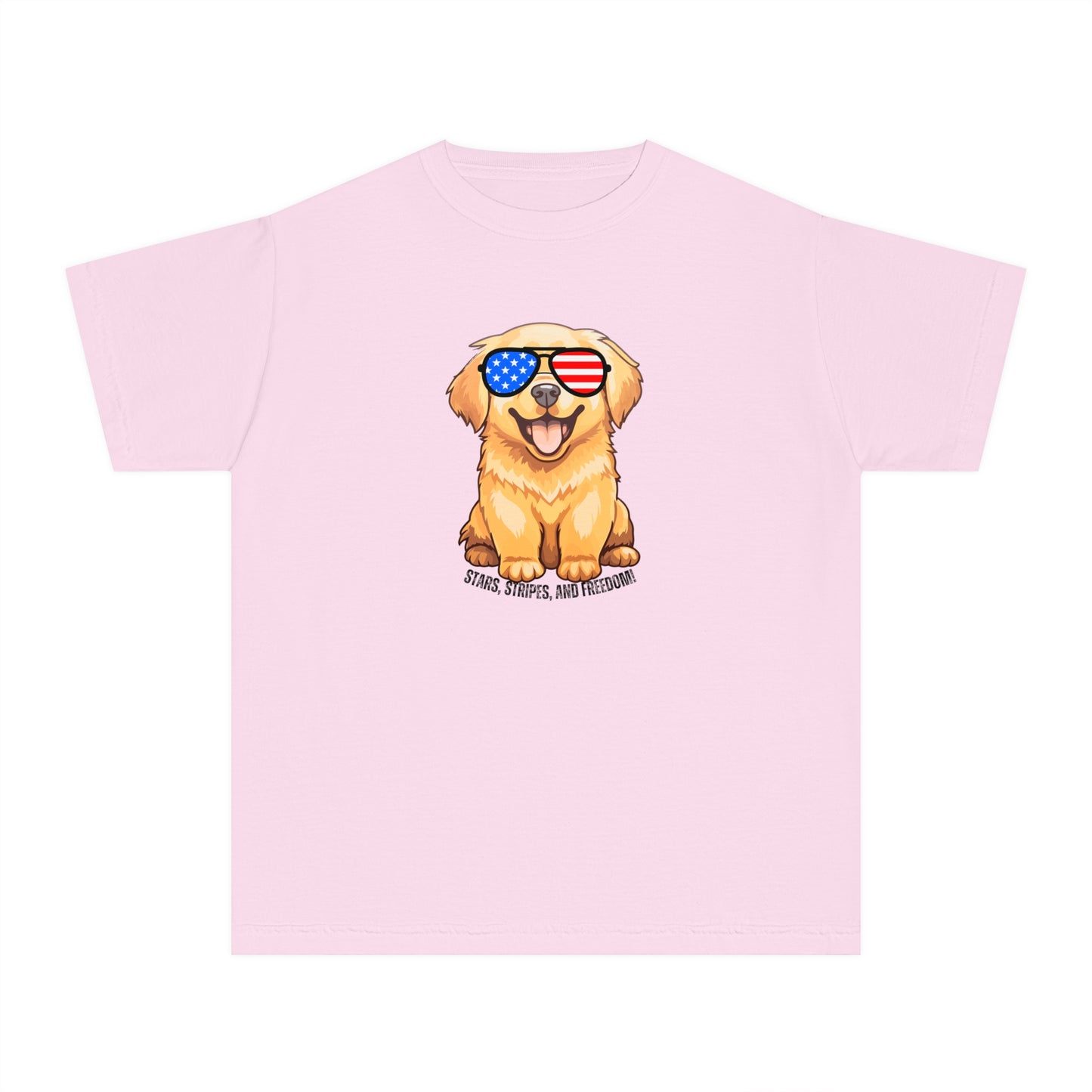 July 4, Golden Retrievers - Youth Midweight Tee