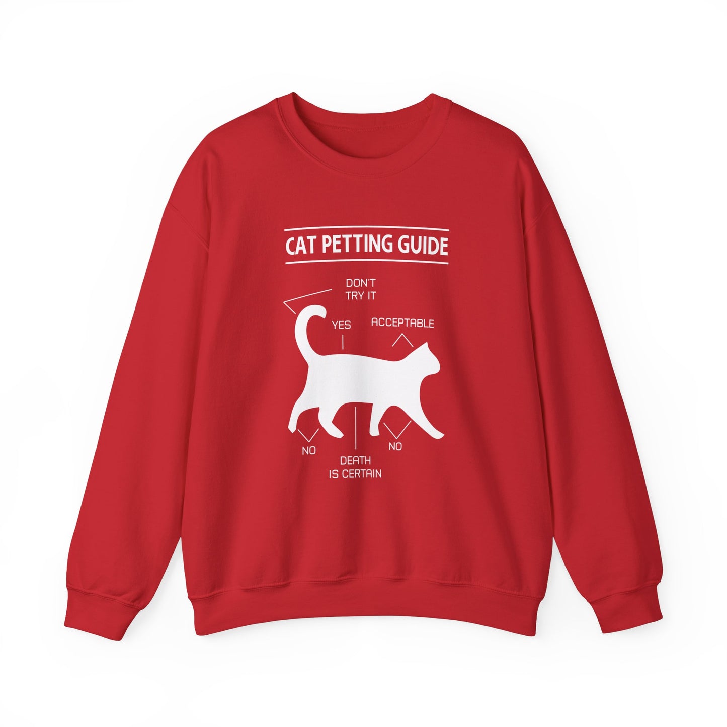 Cat Petting Guide - Unisex Heavy Blend™ Crewneck Sweatshirt