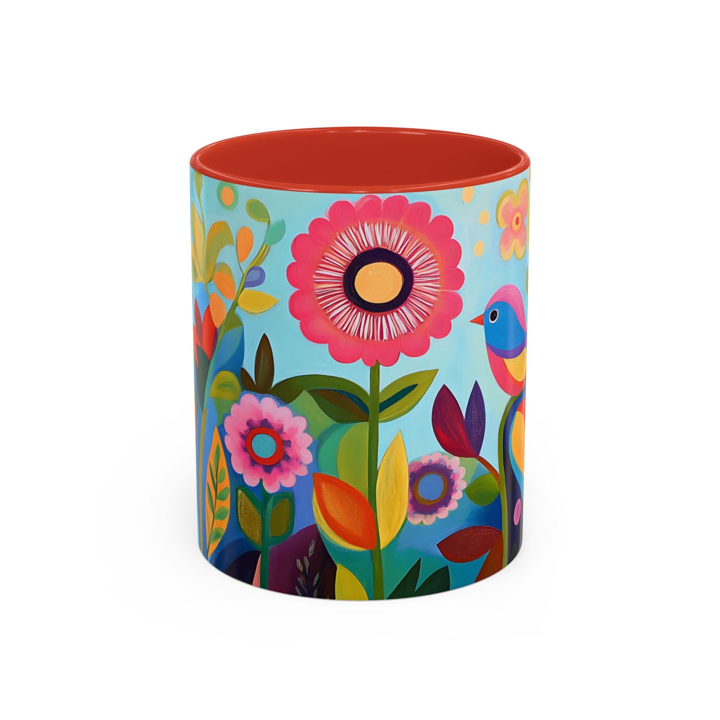 Vibrant Floral Accent Coffee Mug - Perfect for Nature Lovers and Gift Giving - 11914