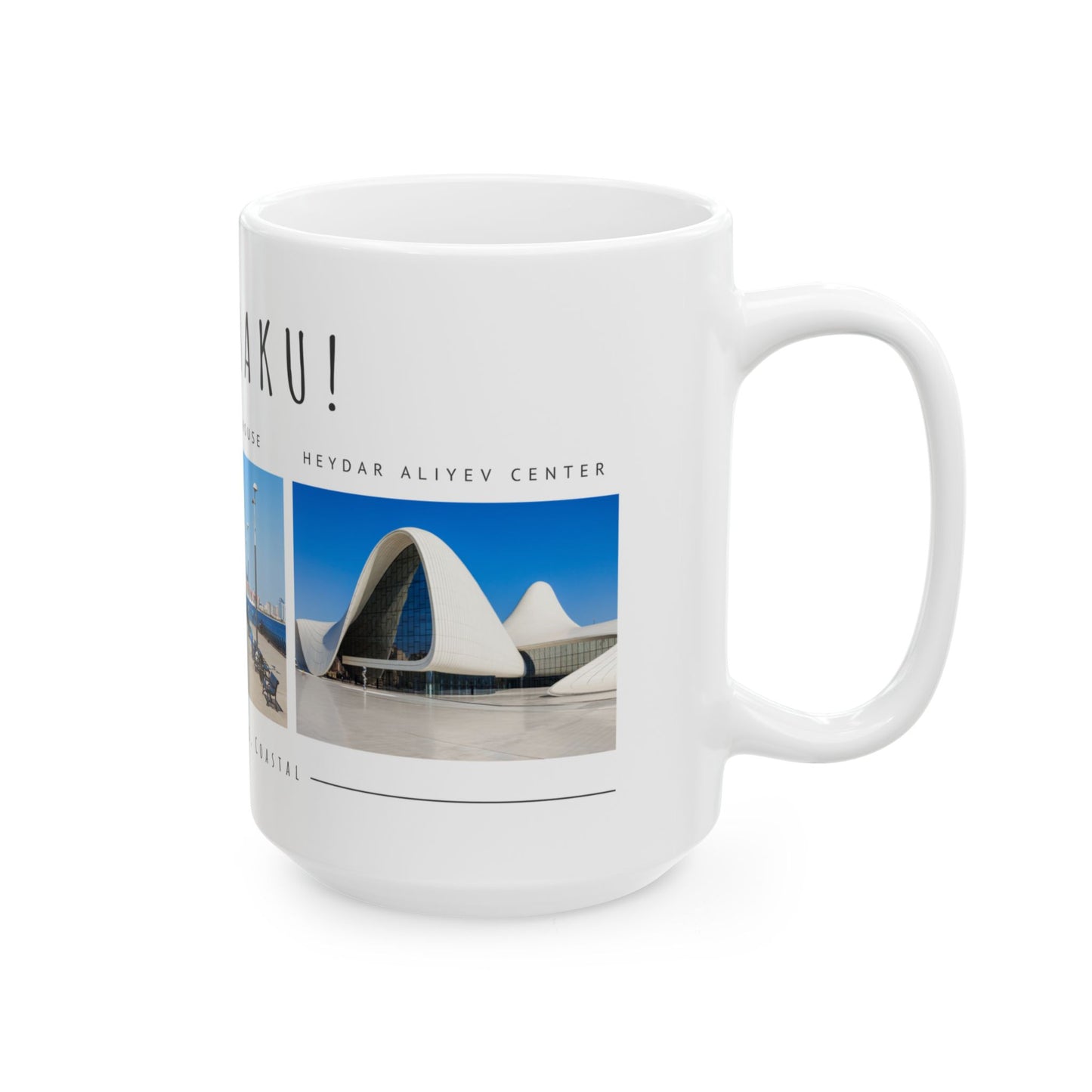 Hello Baku! Scenic Ceramic Mug - 11oz & 15oz - Perfect Gift for Travelers & City Lovers - 12237