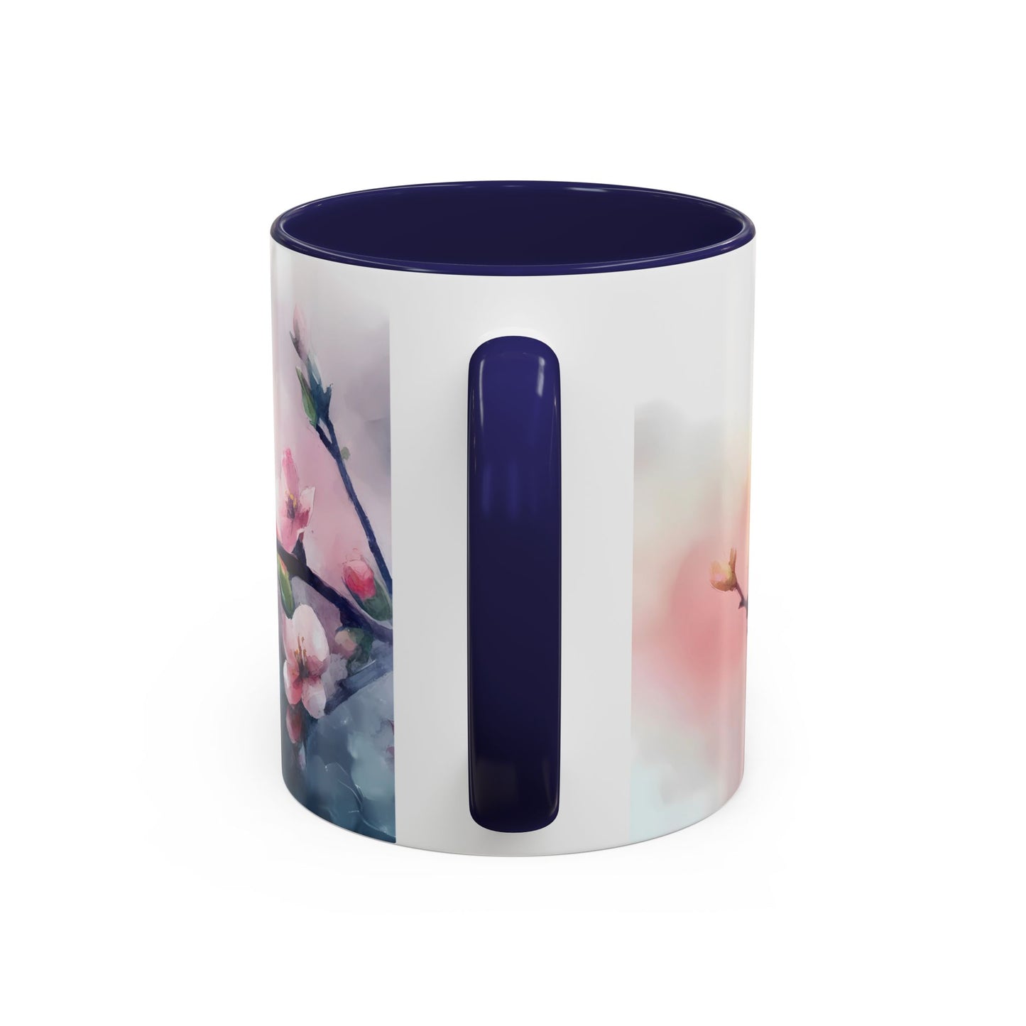 Whimsical Bird & Blossom Accent Coffee Mug - Perfect for Nature Lovers - 11886