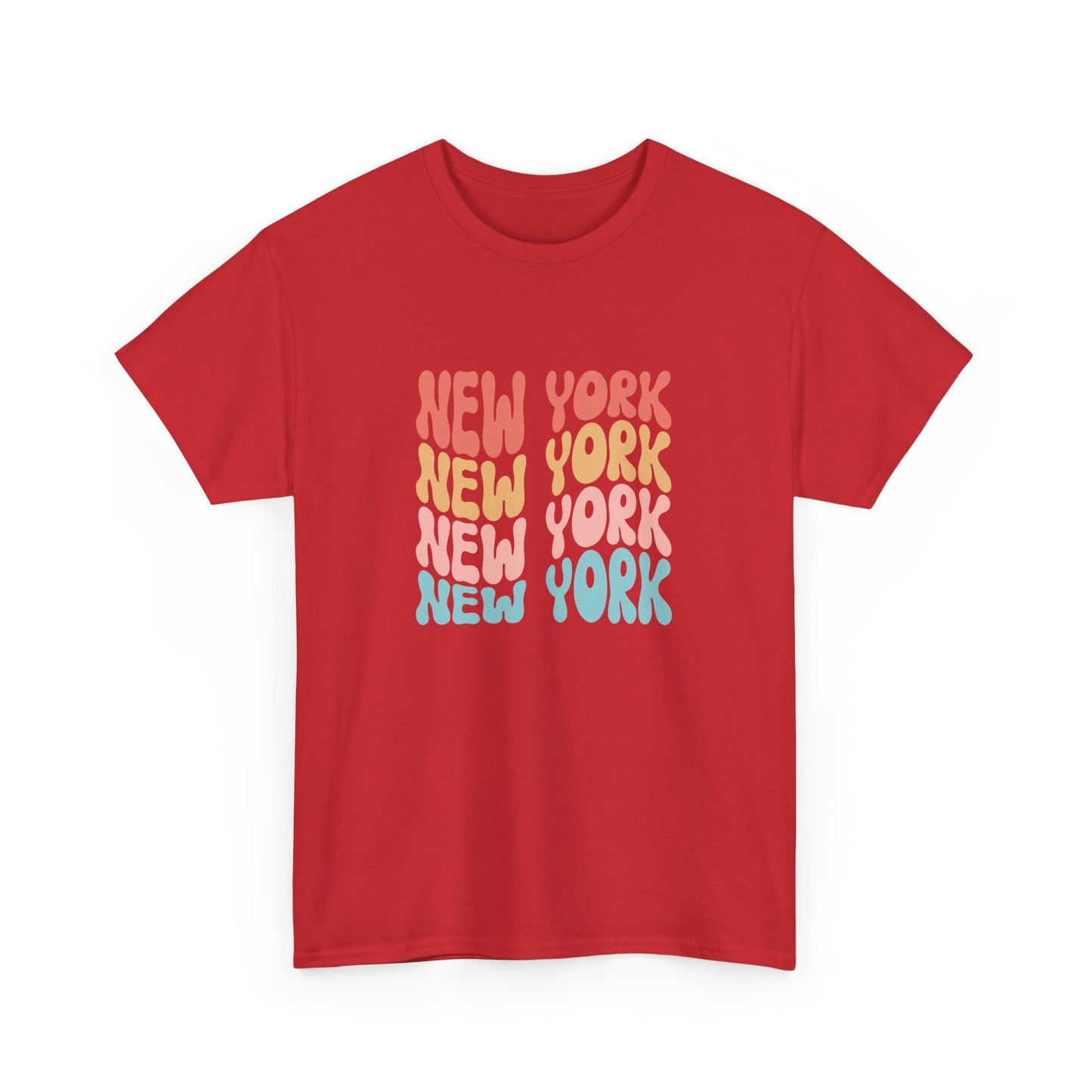 Retro New York Unisex Heavy Cotton Tee - Casual Streetwear Style - 12003
