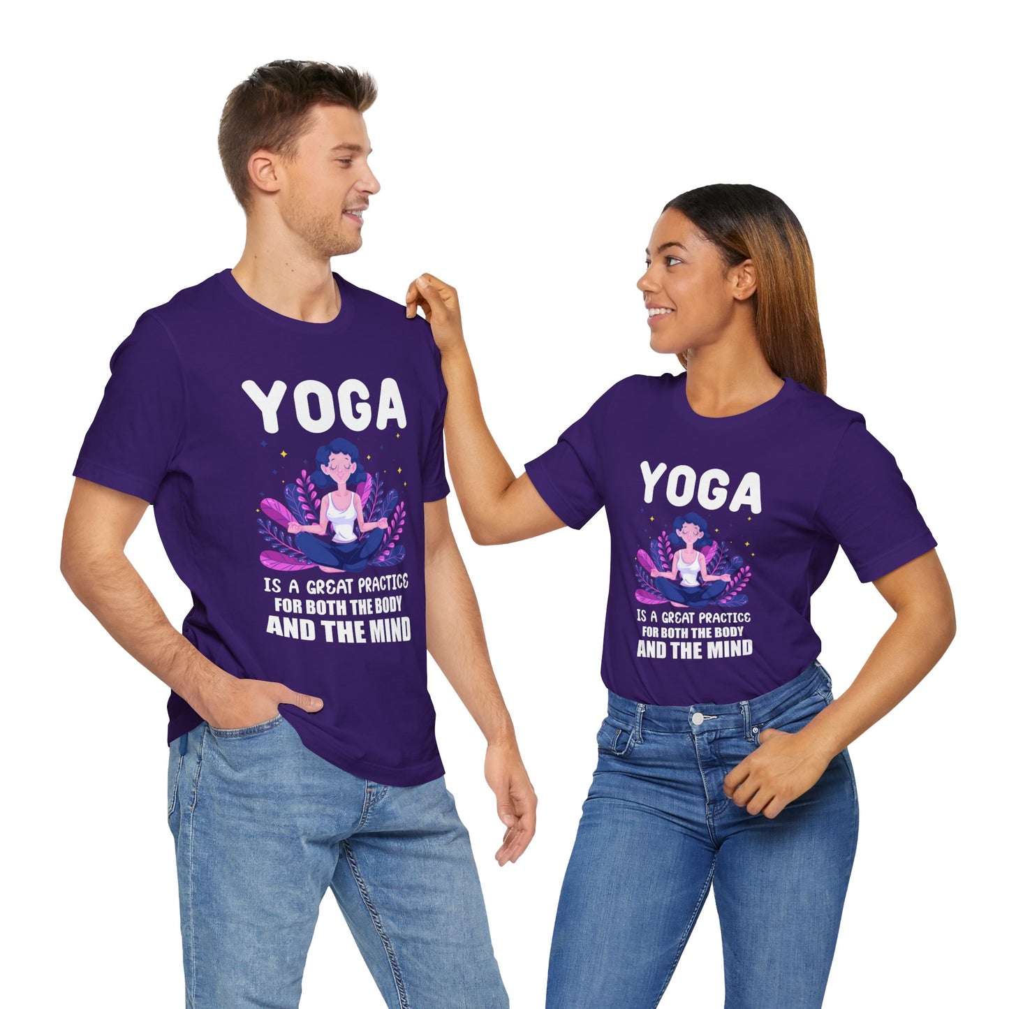 Yoga Is A Great Practice For Both The Body & The Mind - Unisex Jersey Short Sleeve Tee - 12155