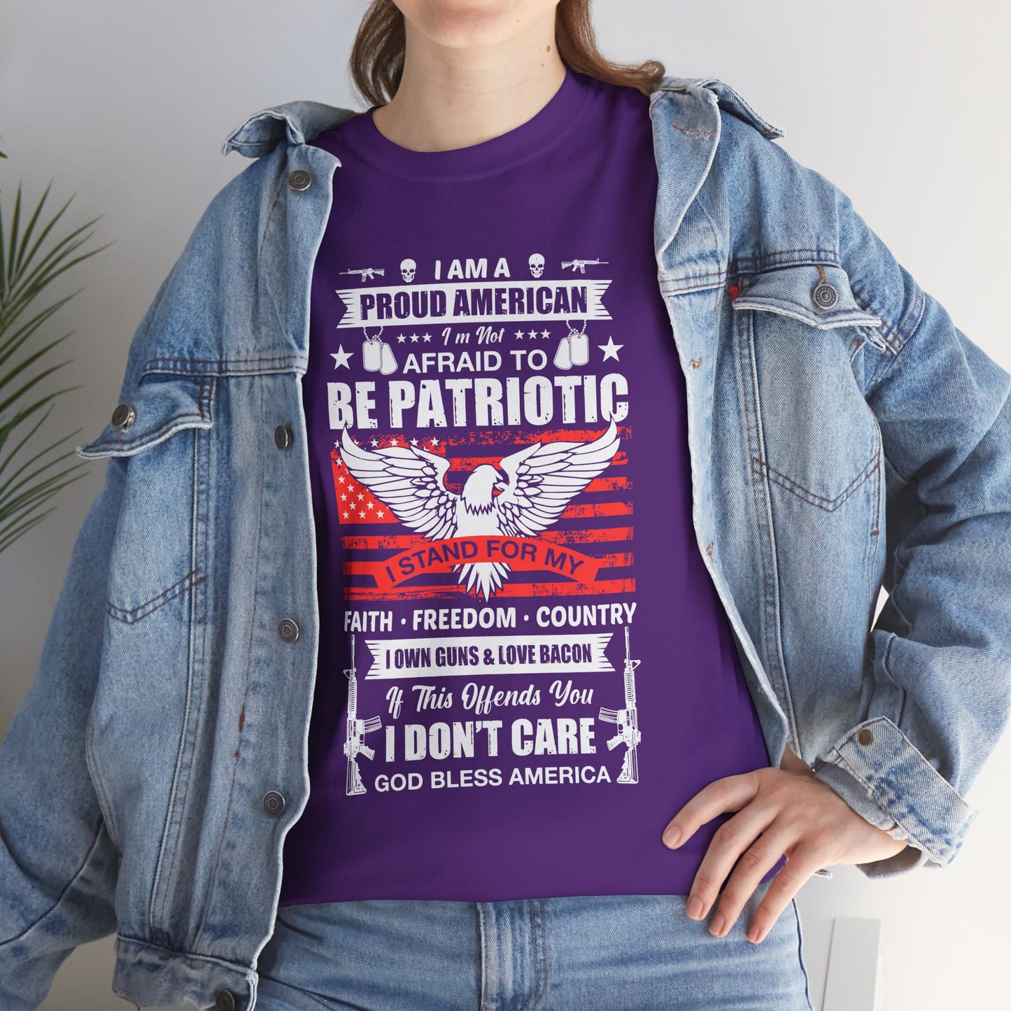 Unisex Patriotic Tee - Proud American T-Shirt, 4th of July Gift, Freedom Shirt, Memorial Day Apparel, Casual Wear - 13789