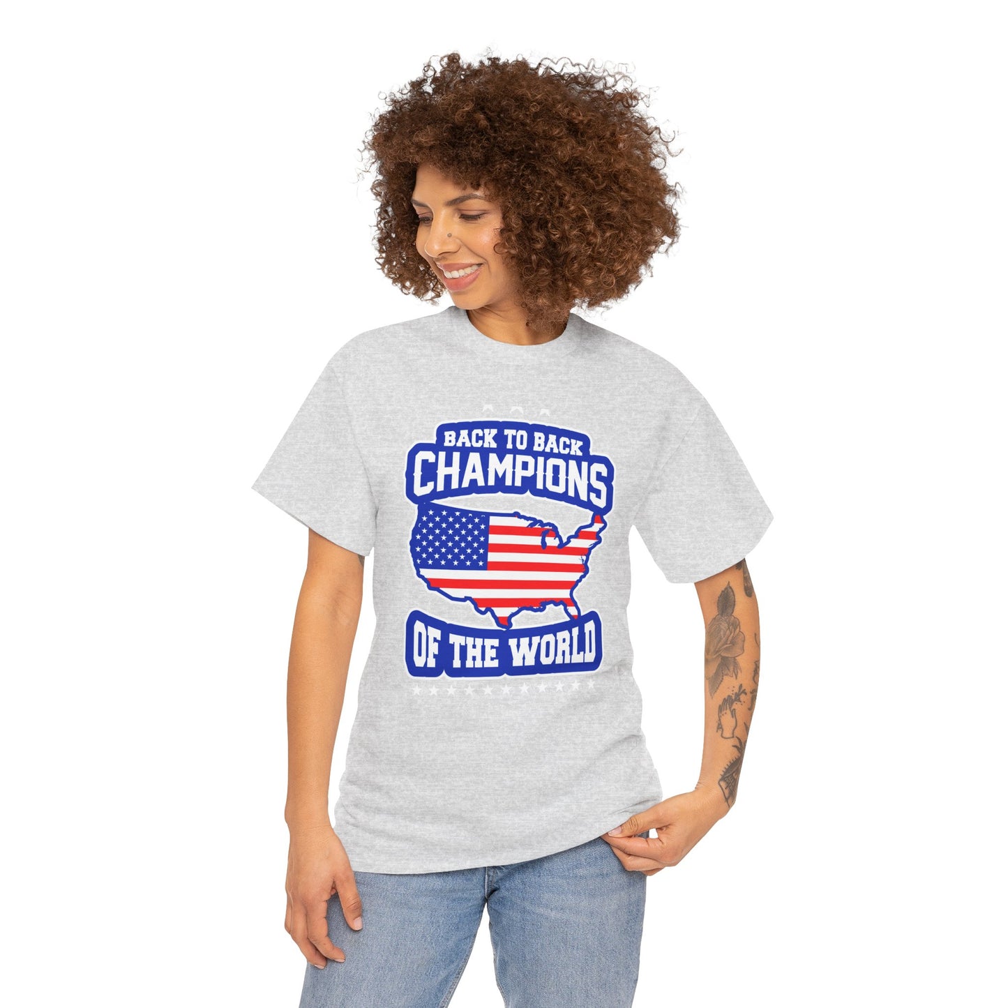 Back-to-Back Champions Unisex Tee | Perfect for Sports Fans, Casual Wear, Gifts, Fourth of July, BBQ Events - 13597