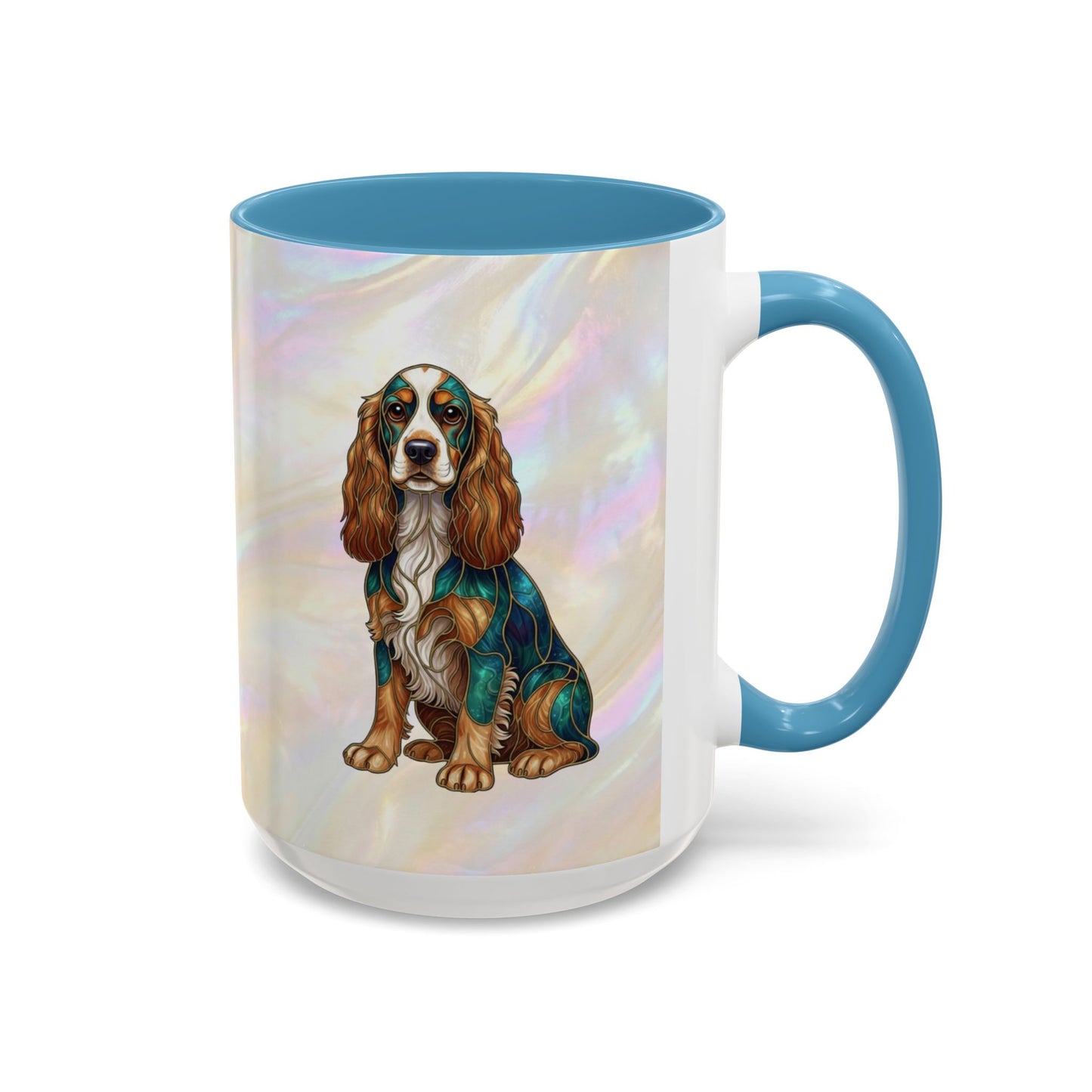 Cocker Spaniel Accent Coffee Mug -Stained Glass Style (11/15oz) - 14626