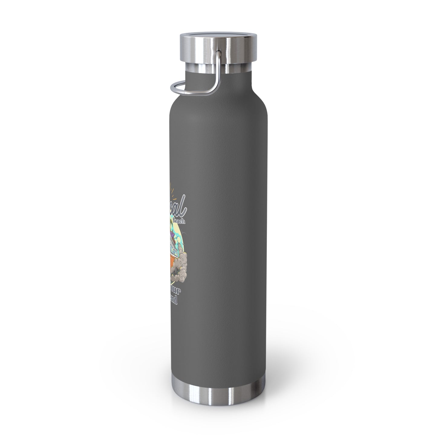 Tropical Beach, Enjoy Your Weekend - Copper Vacuum Insulated Bottle, 22oz - 10745