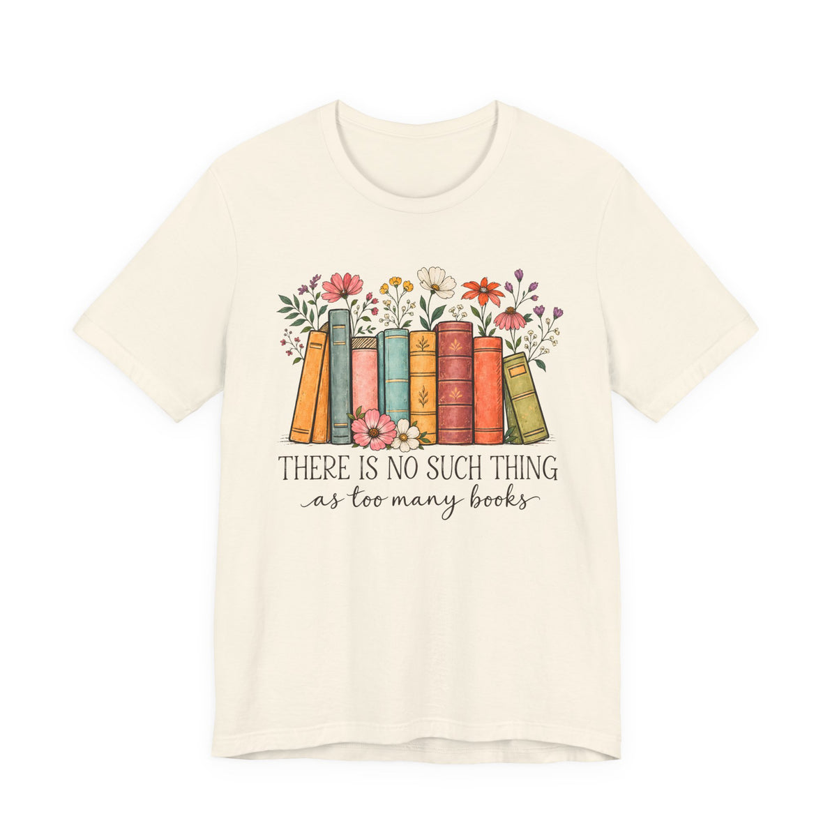 Book Lover T-Shirt,  Vintage Floral Bookshelf Tee - 14524