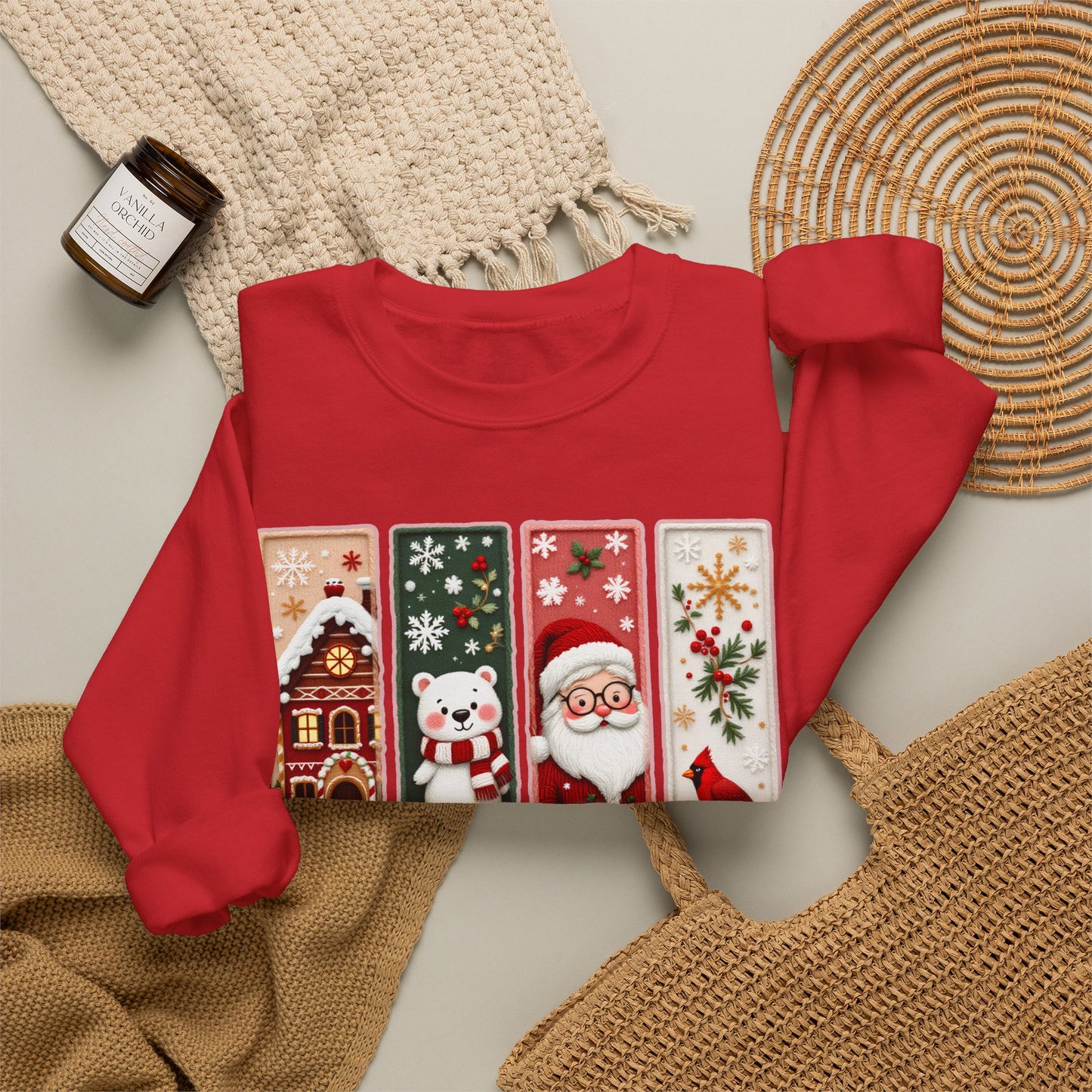 Making Spirits Bright Christmas Crewneck Sweatshirt, Holiday Graphic Sweater - 14932