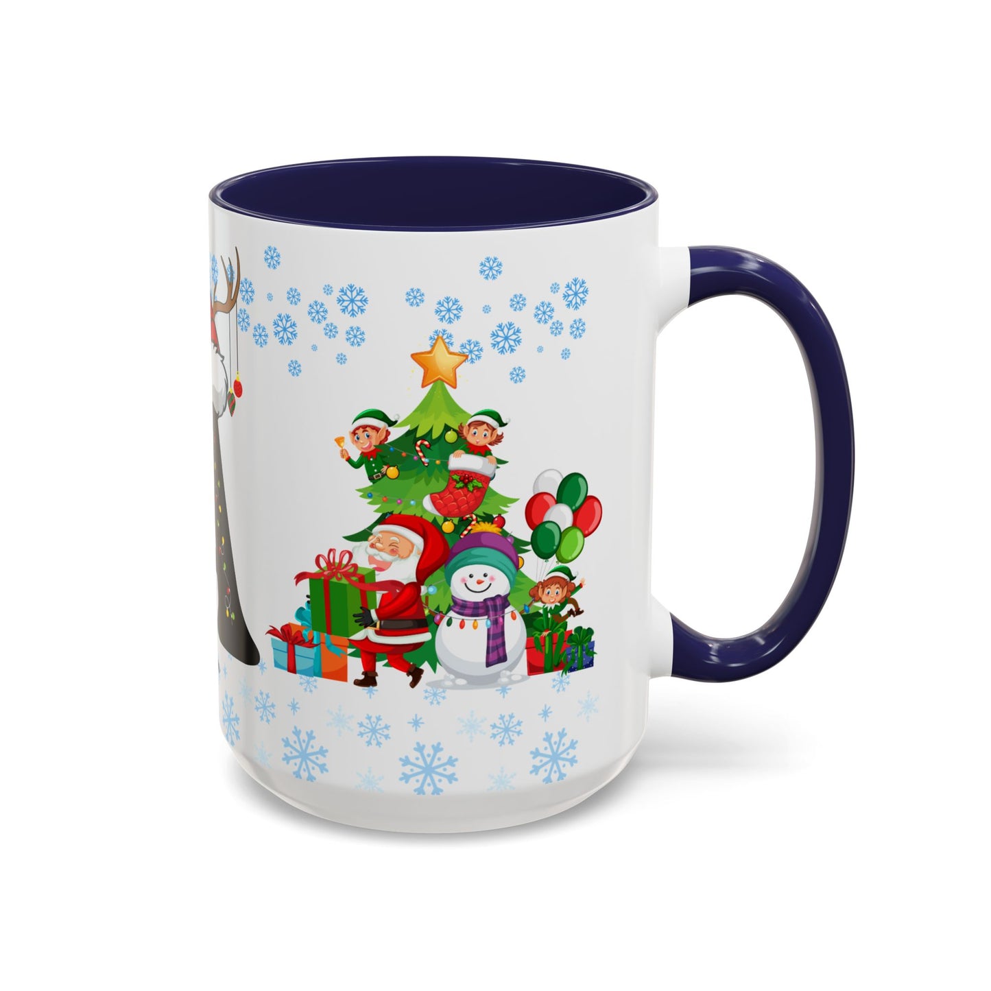 Christmas Letter A for Aaron, Customizable - Accent Coffee Mug (11, 15oz)