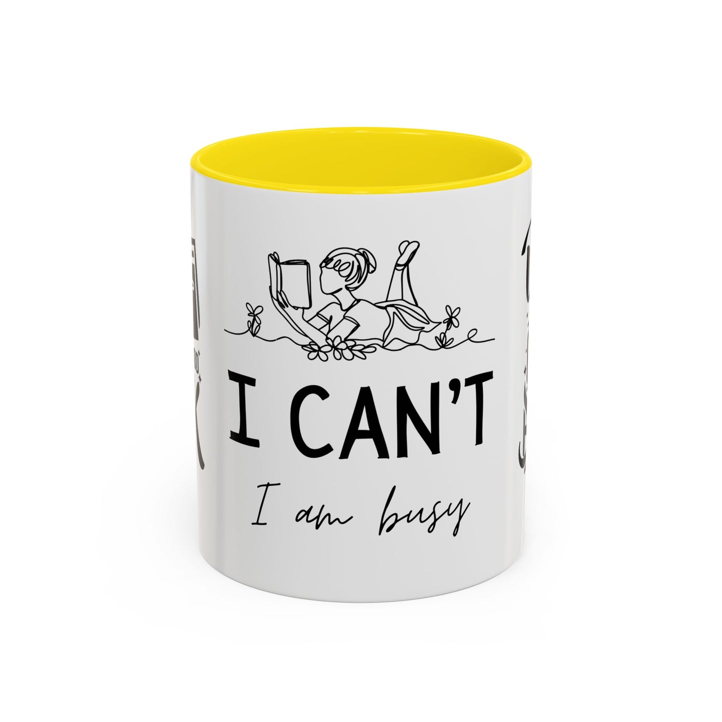 Reader, I Can't, I'm Buzy - Accent Coffee Mug (11, 15oz) - 10687