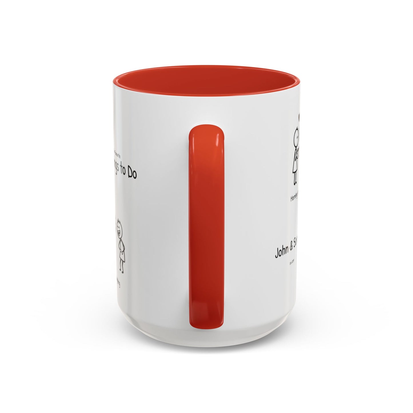 Our Favorite Things to Do Valentine’s Mug – Cozy Couples Illustrated Accent Coffee Mug - 14705
