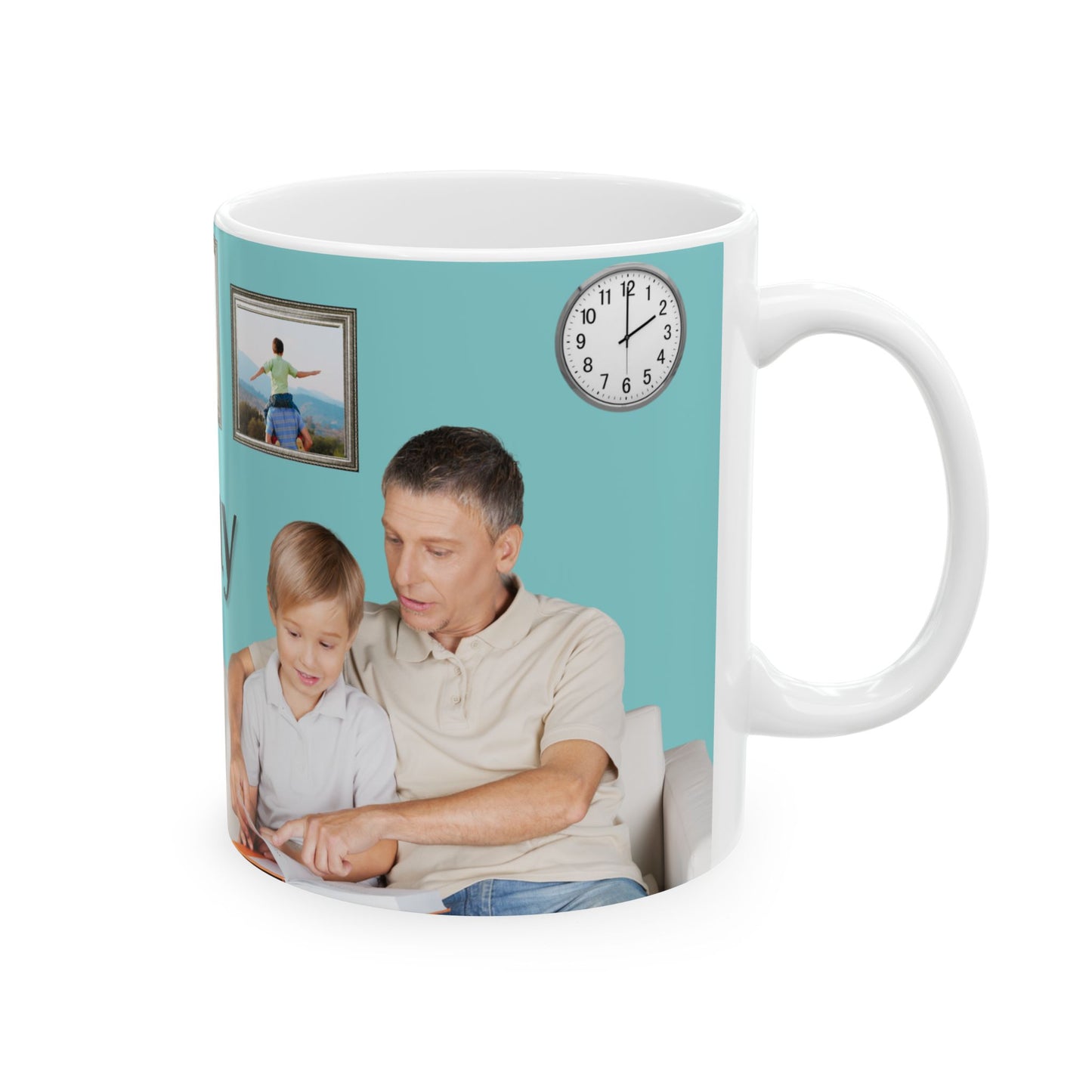 Happy Father's Day Ceramic Mug, Photo Customizable - 11oz and 15oz - 12902
