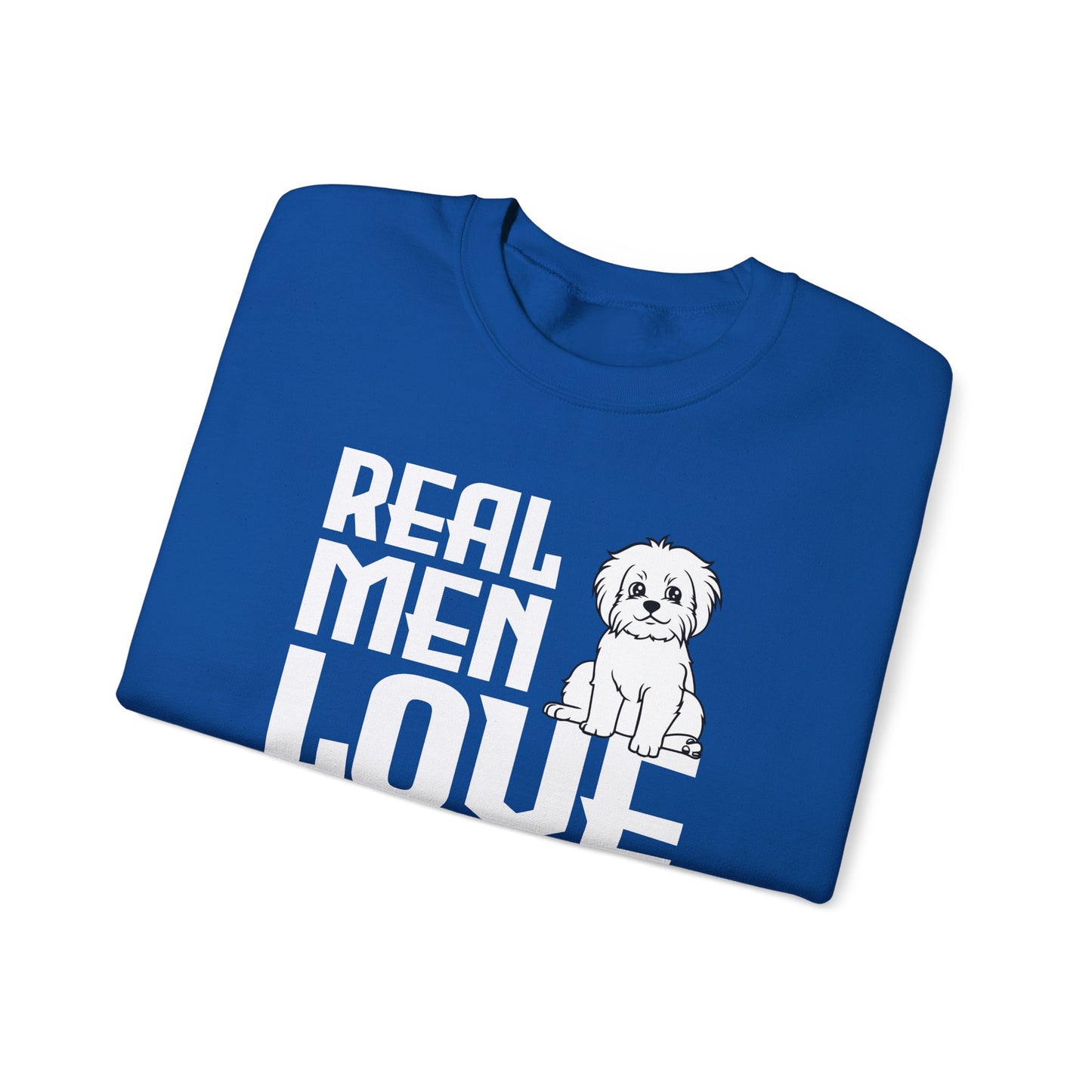 Real  Man Love Dogs - Unisex Heavy Blend™ Crewneck Sweatshirt