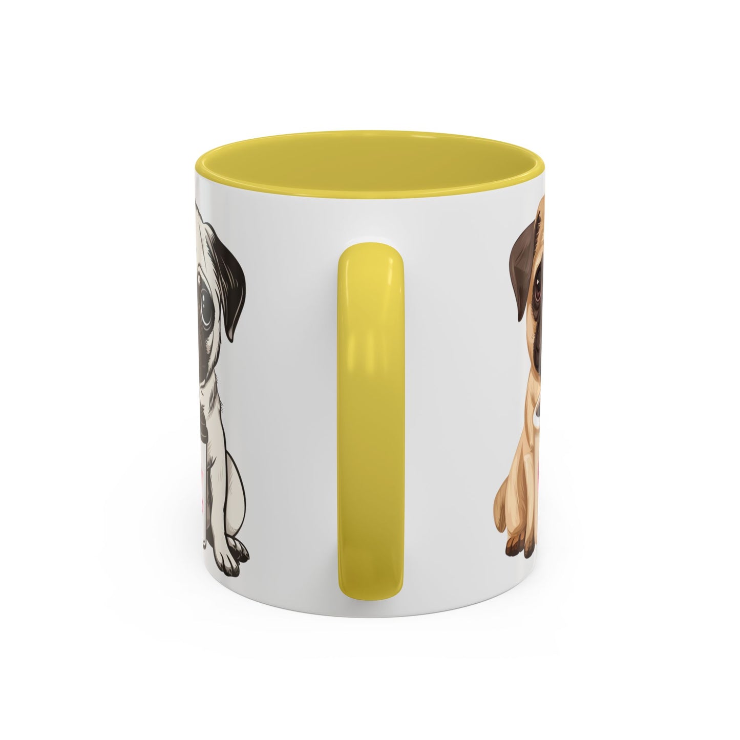 A Pug in Hand, Coffee in the Other—Perfect Morning - Colorful Mugs, 11oz - 10630