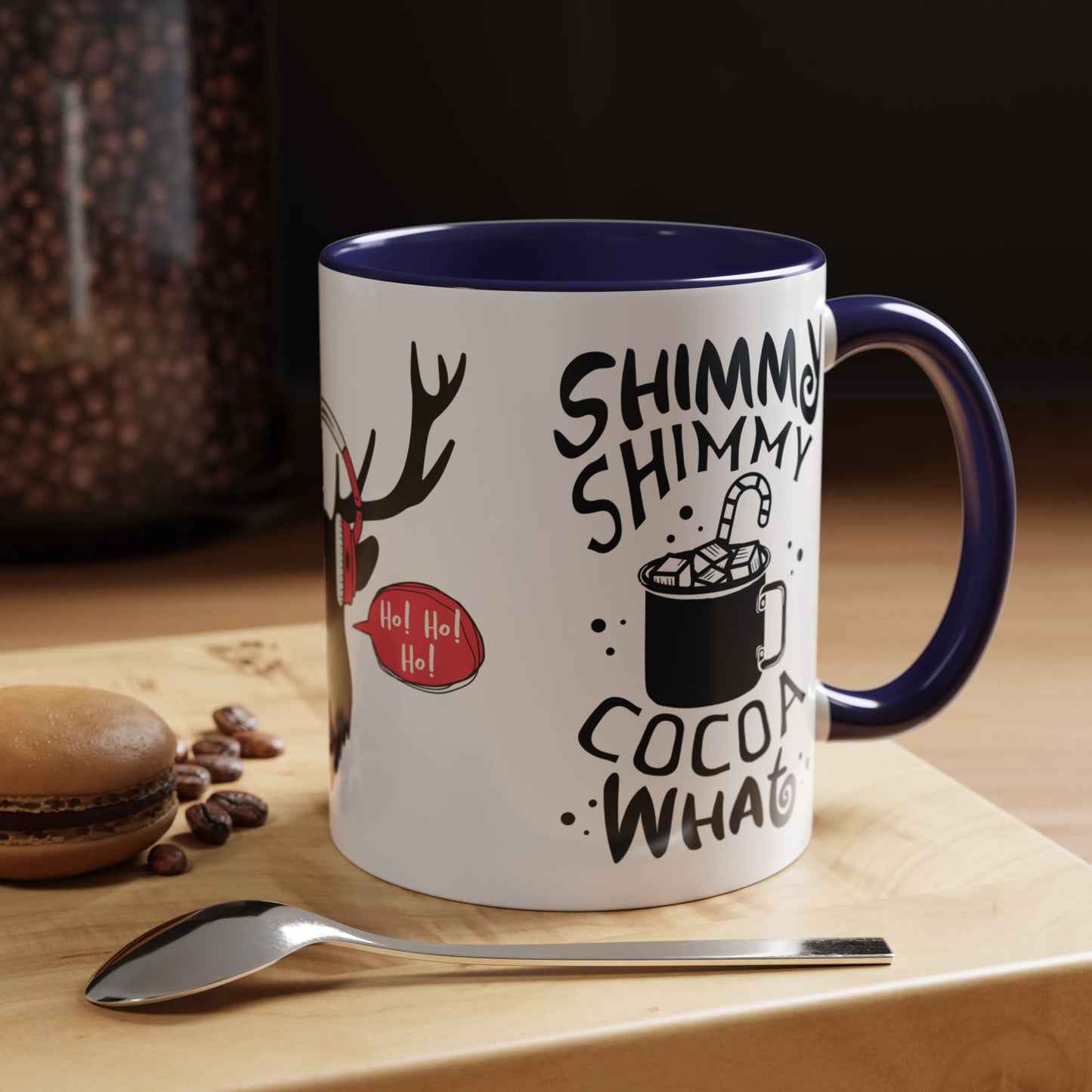 It's Ok To Say Ho Ho! - Accent Coffee Mug (11, 15oz)