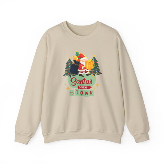 Santa's Coming to Town - Unisex Heavy Blend™ Crewneck Sweatshirt