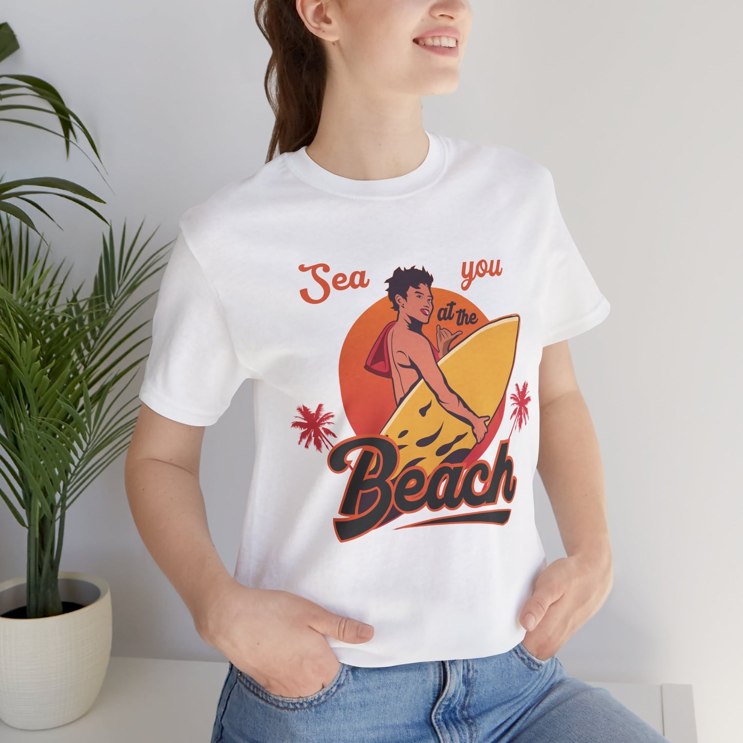 See You At The Beach - Unisex Jersey Short Sleeve Tee - 13138