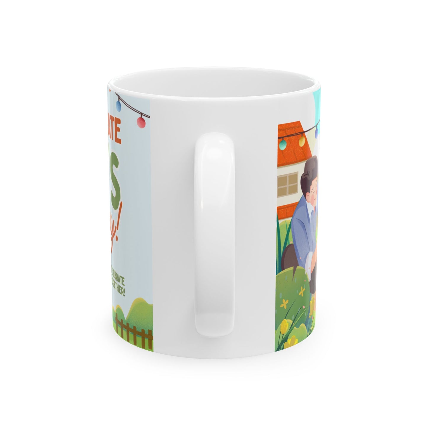 Happy Father’s Day Ceramic Mug - Celebrate Dad, Gift for Him, Father's Day Mug, Funny Dad Gifts, Unique Coffee Cup - 14066