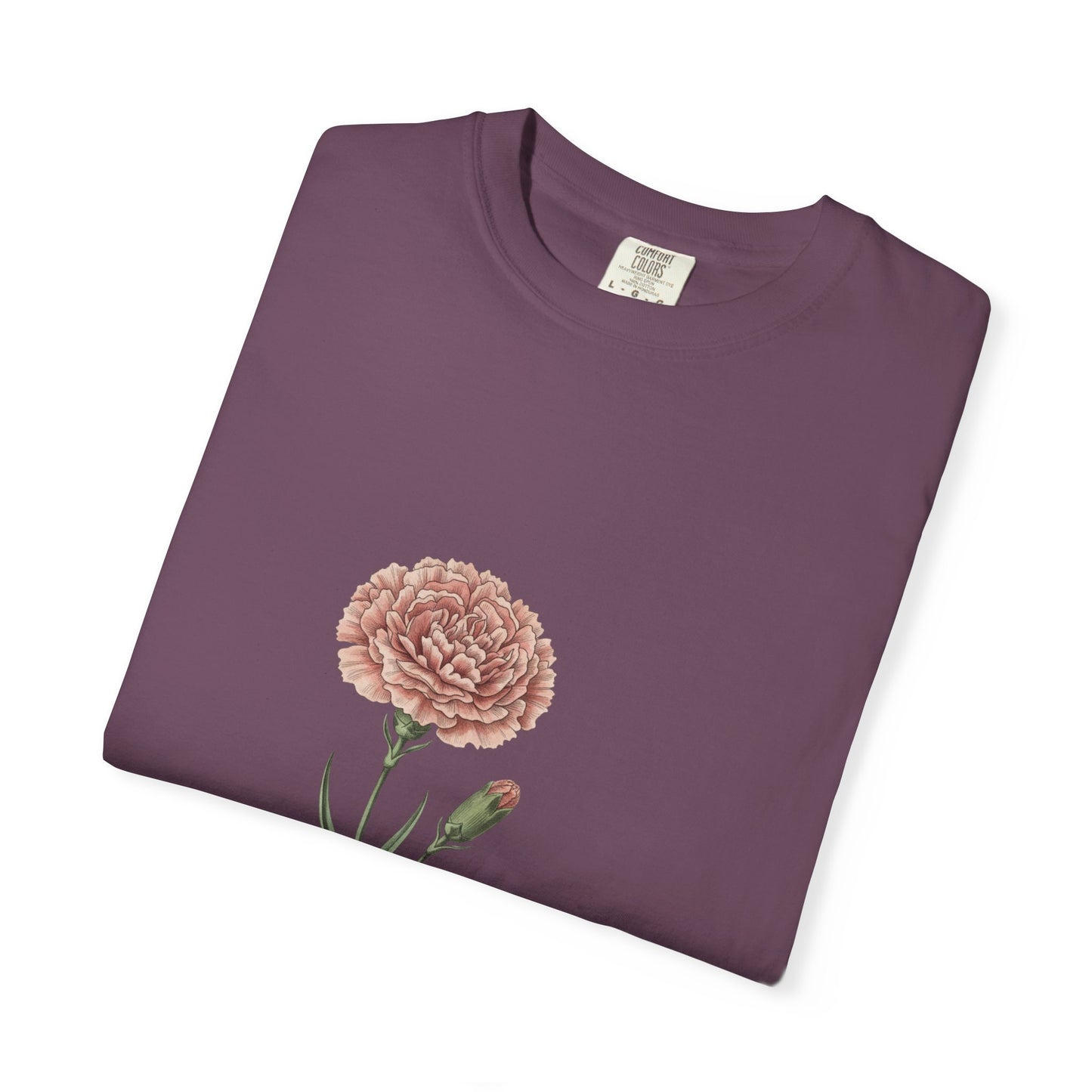 January Carnation Birth Flower T-Shirt – Customizable - 14672