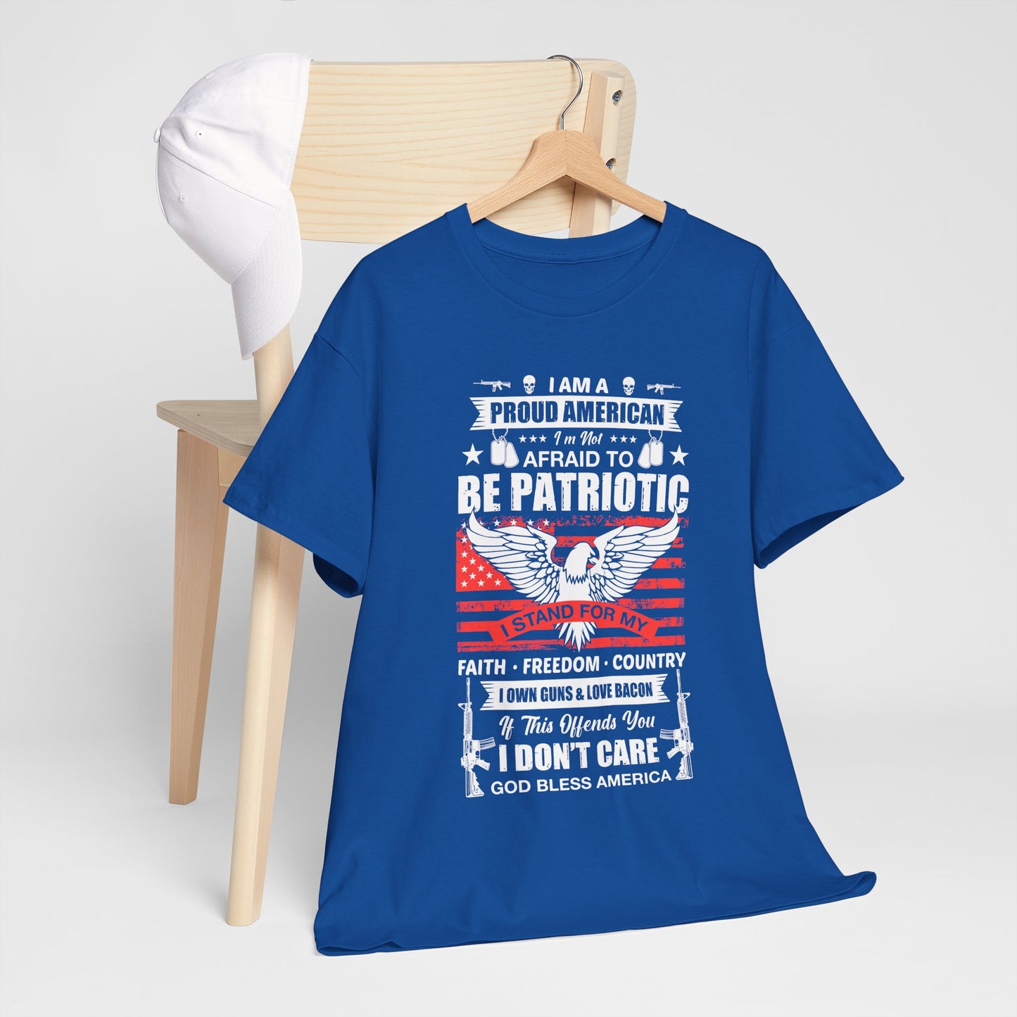 Unisex Patriotic Tee - Proud American T-Shirt, 4th of July Gift, Freedom Shirt, Memorial Day Apparel, Casual Wear - 13789