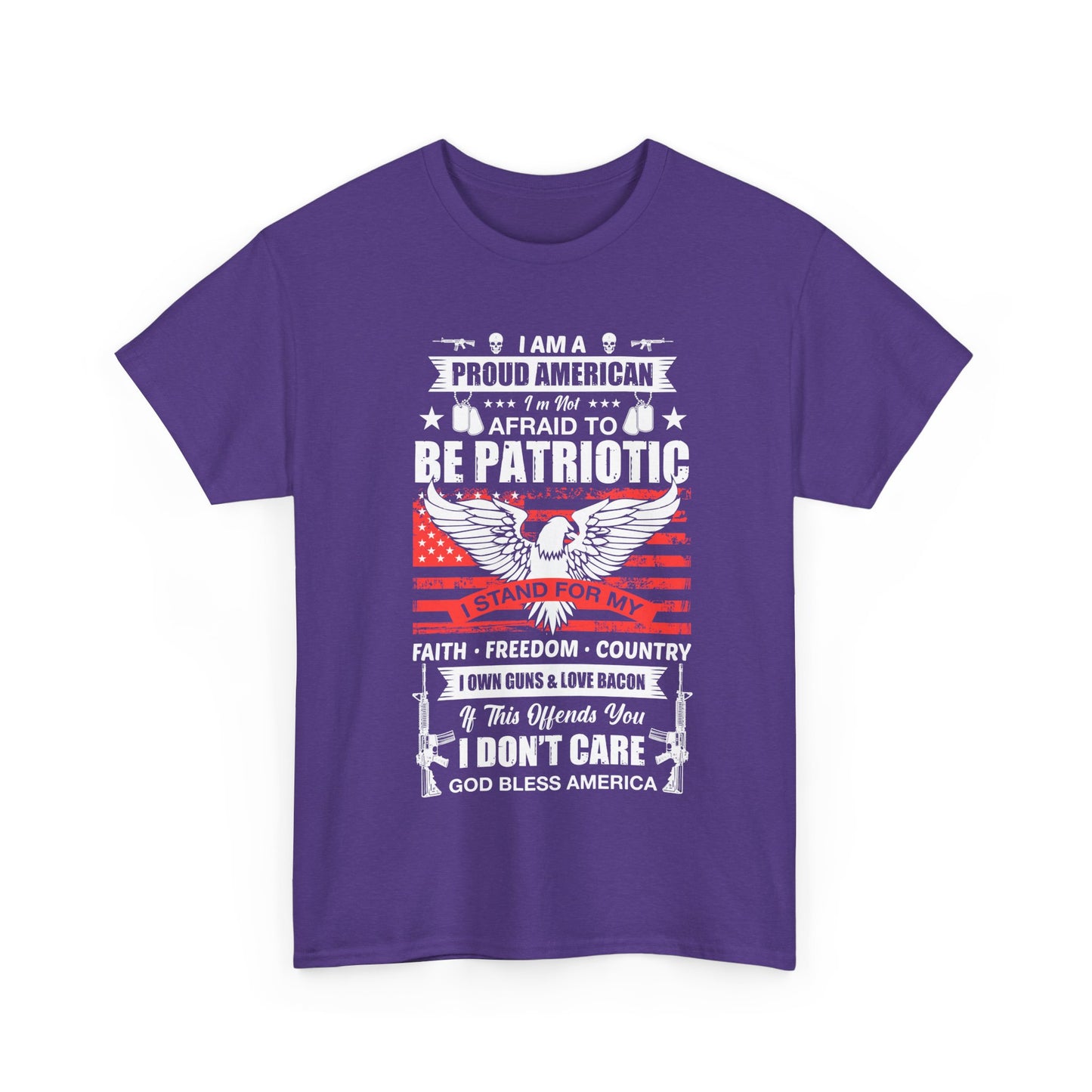 Unisex Patriotic Tee - Proud American T-Shirt, 4th of July Gift, Freedom Shirt, Memorial Day Apparel, Casual Wear - 13789
