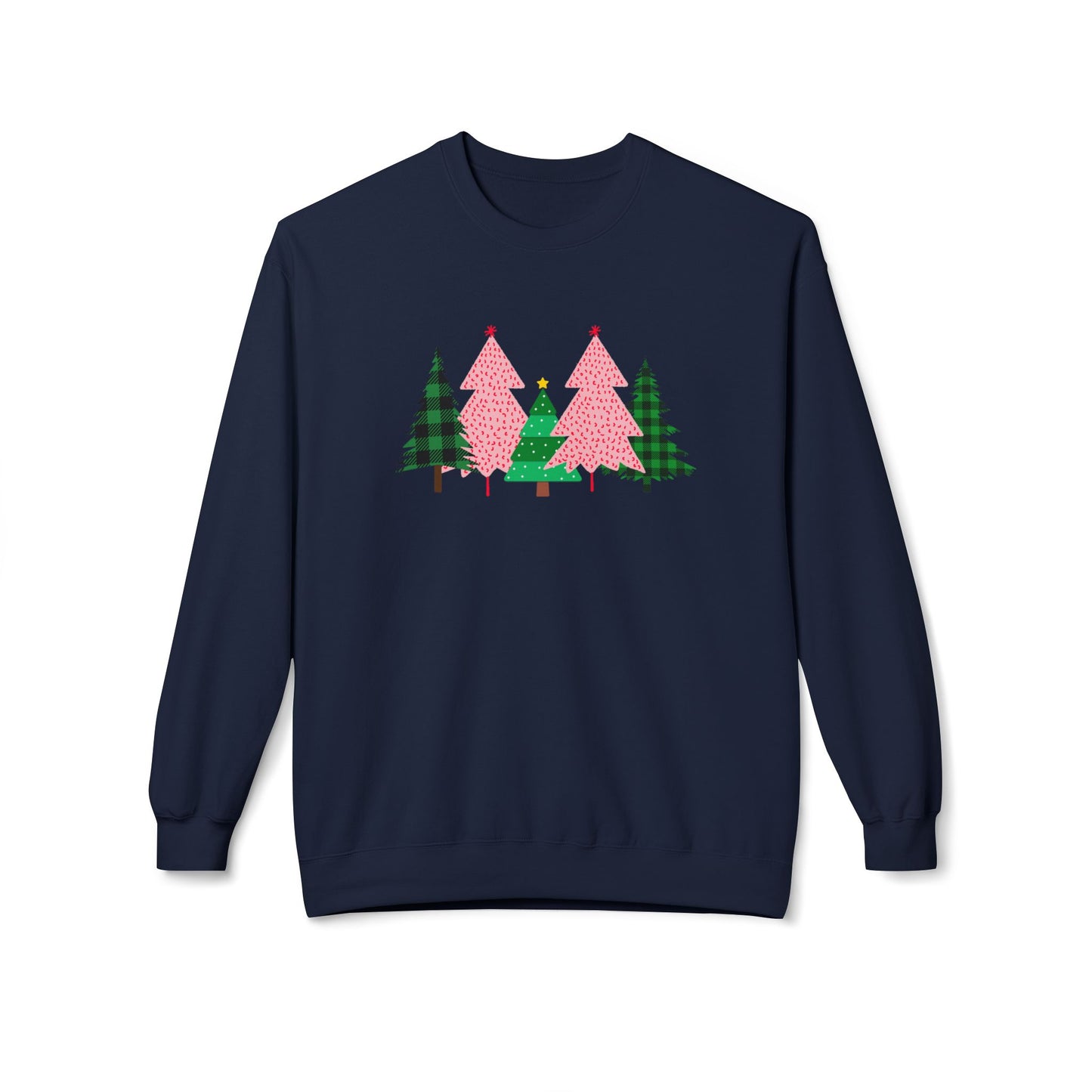 Christmas Trees - Unisex Midweight Softstyle Fleece Crewneck Sweatshirt - 10174